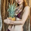 WOODSTOCK COTTON BIKINI BROWN & Bordeaux TIE DYE