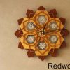 Wall Clock. Multilayered Laser Cut Sacred Geometry (Chakras) Wall Clock Made of Wood and Plexiglass With Quiet Quartz Mechanism