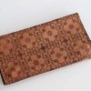 Genuine Leather Tobacco Pouch, Handcrafted Rolling Cigarette Case, Engraved Geometric Bag, Unique Gift for Smokers, Personalised, Zipped
