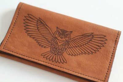 Genuine Leather Tobacco Pouch, Owl Case for Smokers, Handcrafted Rolling Bag, Personalised Pouch, Unique Gifts for Smokers, Owl Gifts