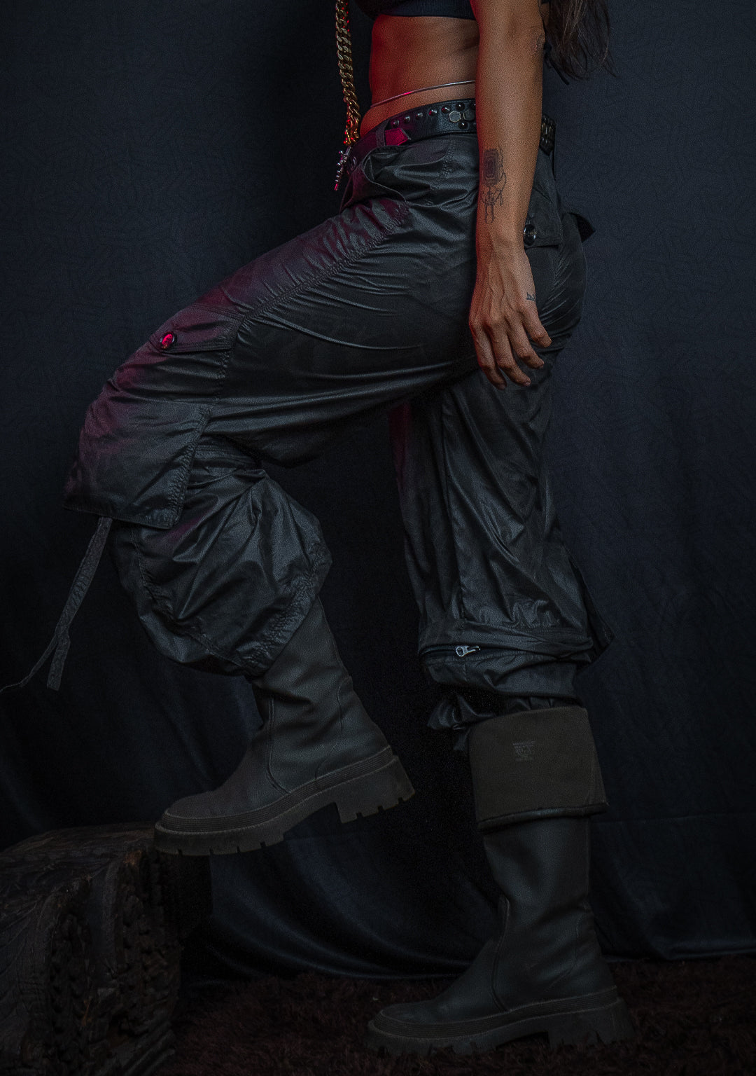 Long Pants Baggy Pockets Woman / Tofetta - SANDOKAN Grey - Image 5