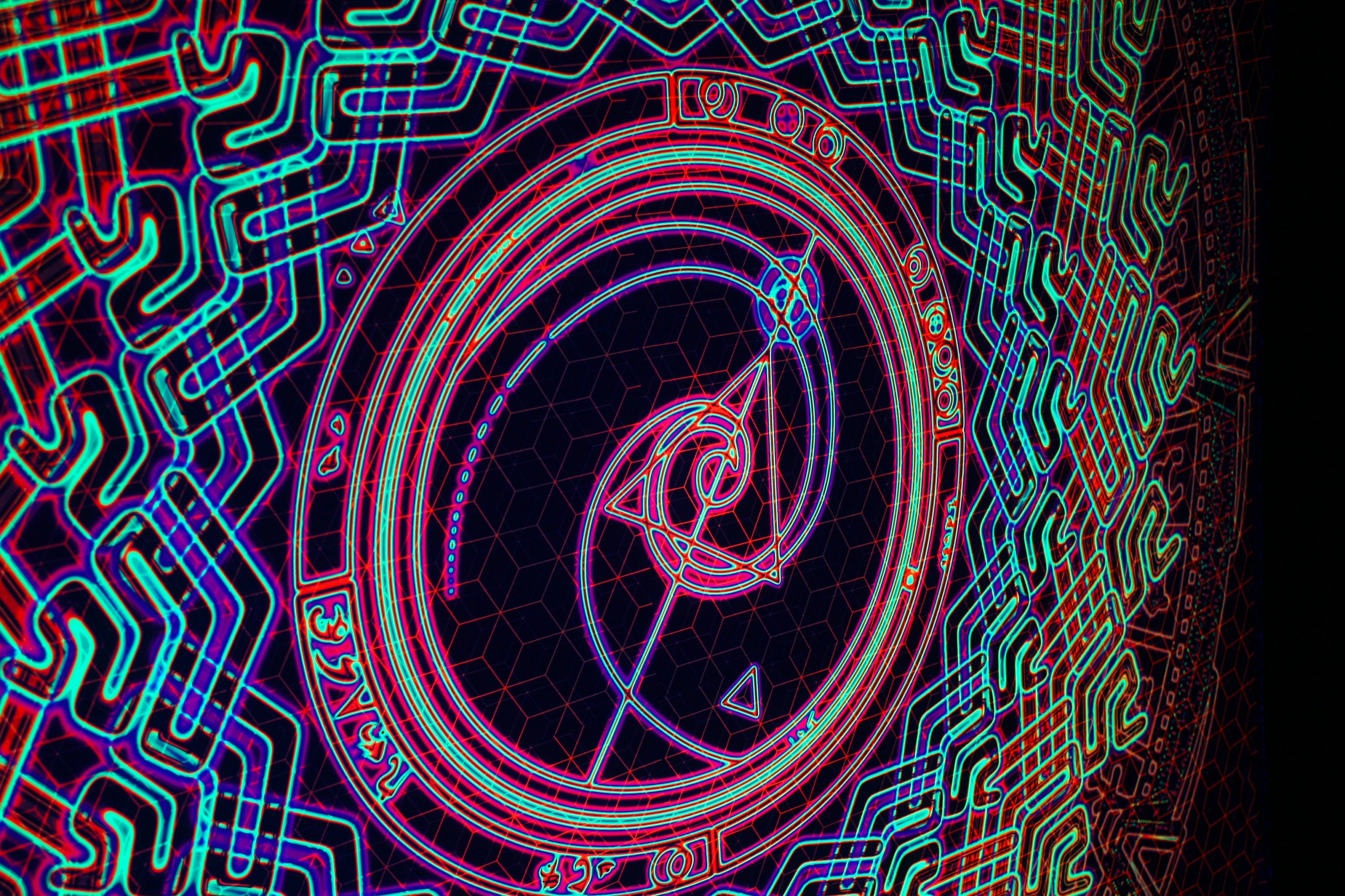 UV psychedelic Mandala Tapestry Backdrop FIBONACCI Esoteric art Spiritual Tapestry Mindfulness gift Chakra balancing Fabric Poster Nirvana - Image 4