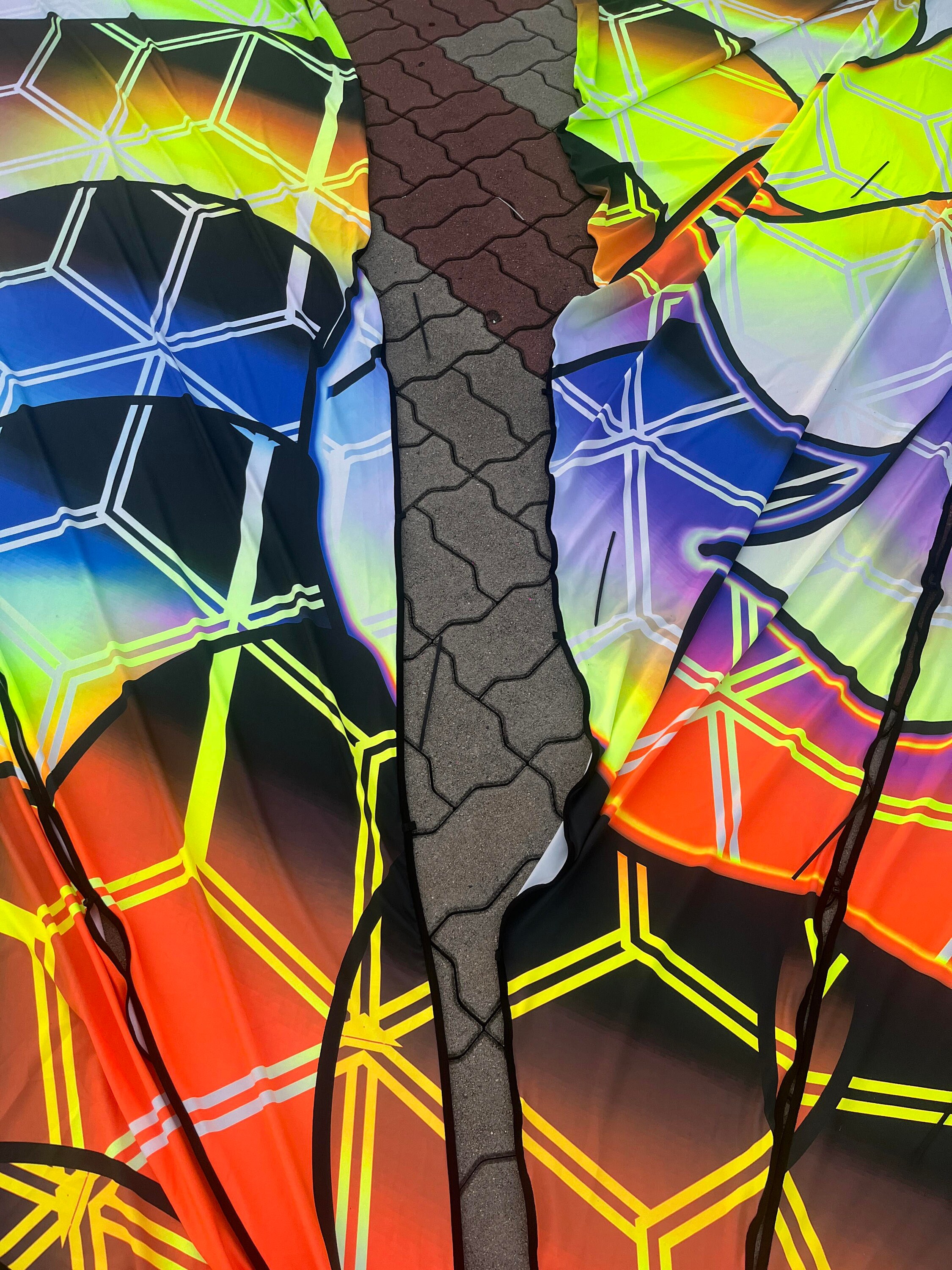 26x26m Big Festival Canopy, Psychedelic Art Trippy Party Lycra Decor Psytrance Fluorescent Glow - Dragon tales 2 - Image 8