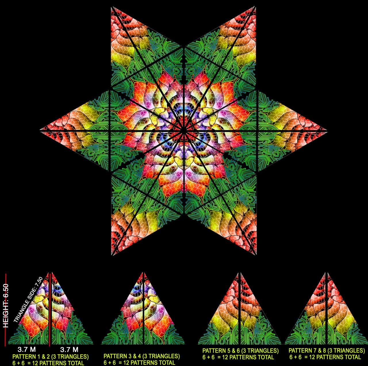 26x26m Big Festival Canopy, Psychedelic Art Trippy Party Lycra Decor Psytrance Fluorescent Glow - Dragon tales 2 - Image 10