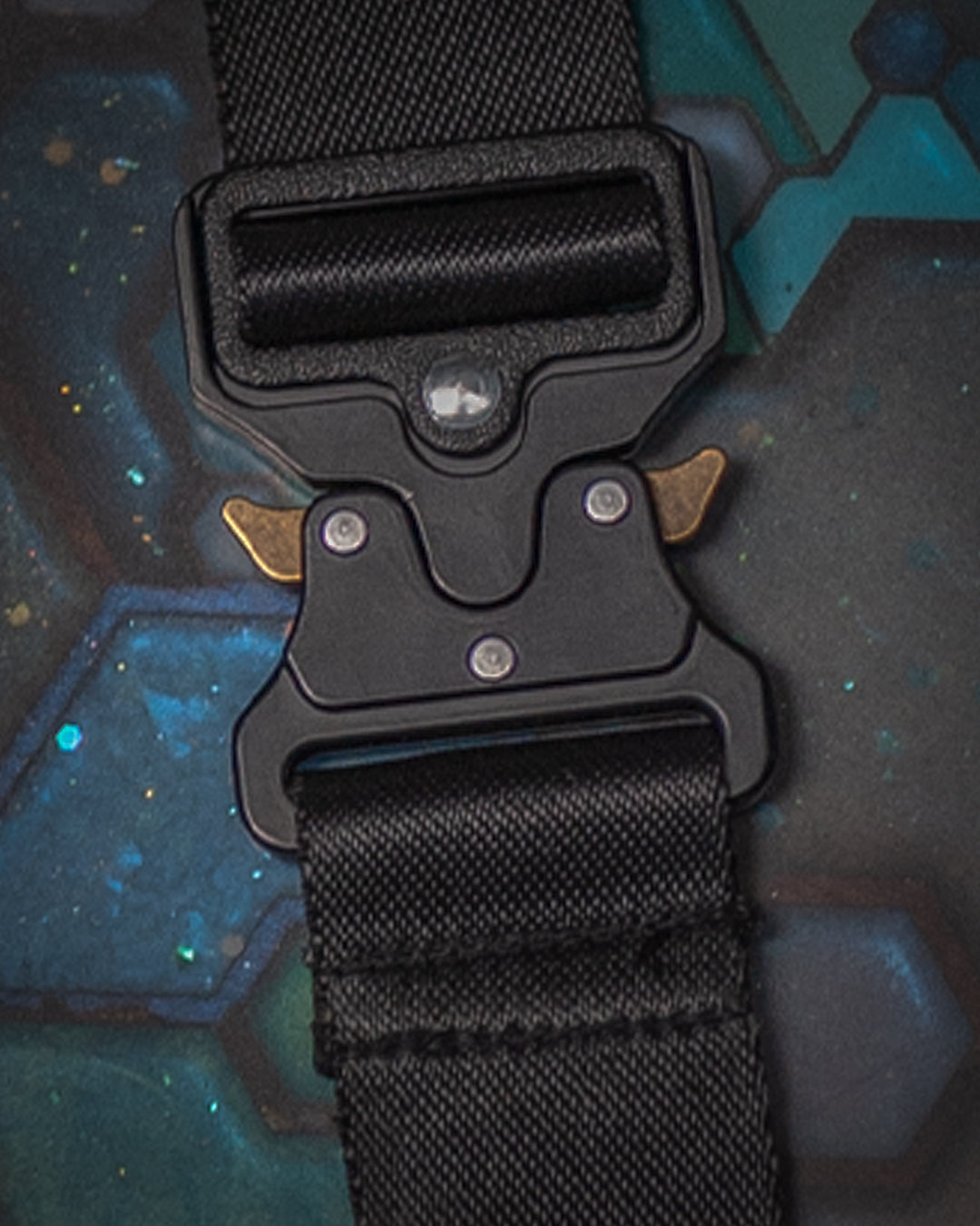 Botta Bag / Denim RubberPrint Buckleclip Stonewash - BLACK TOAD - Image 3