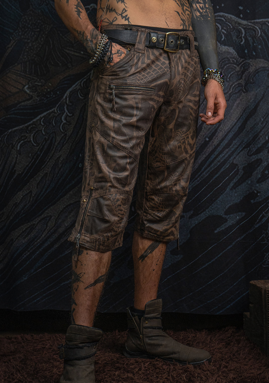 Corsaire Men / Fake Leather - Earth Dots SANDOKAN - Image 9