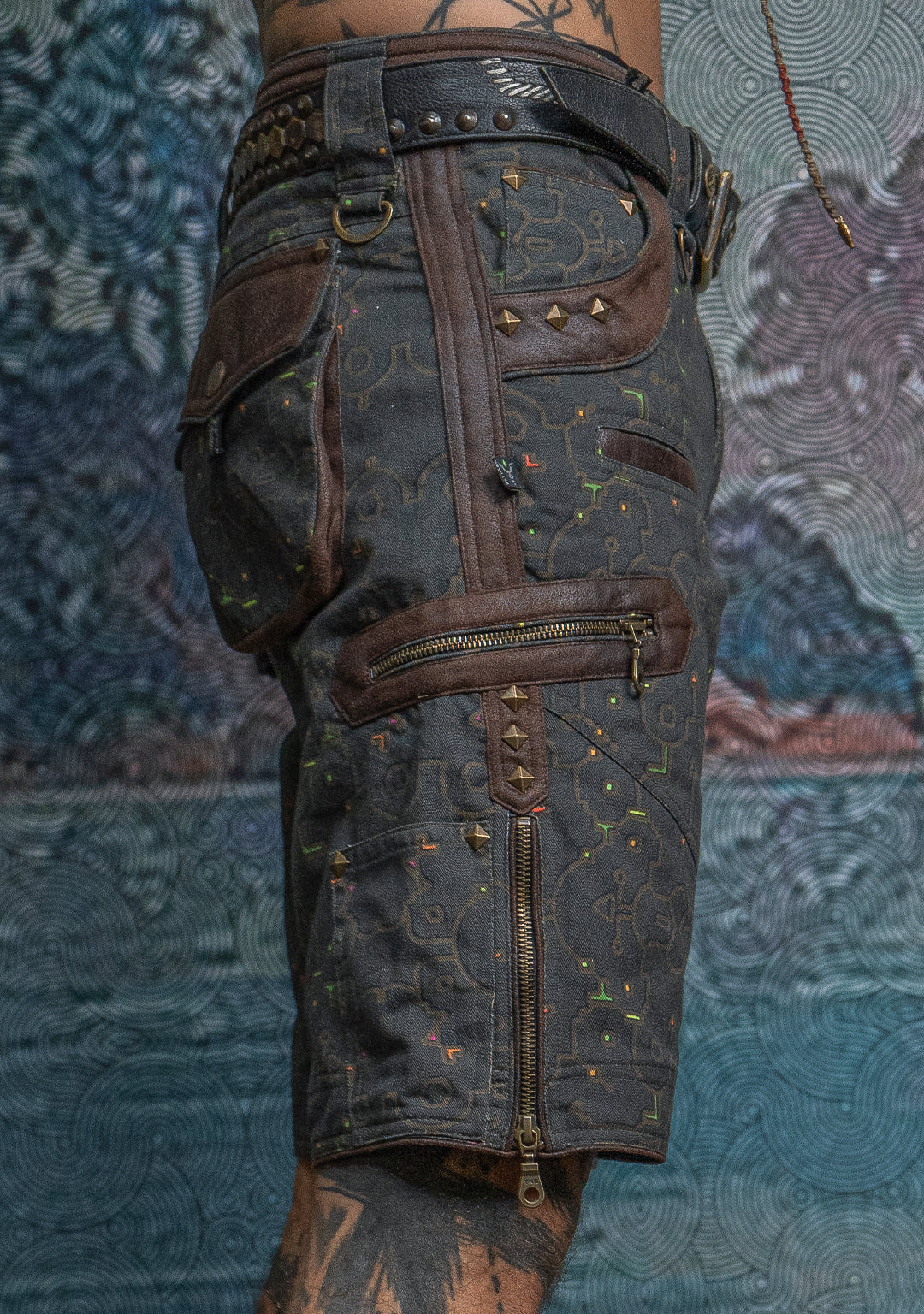 Flying Short Men / Bio Farms Organic Twill / Fake Leather Patches - REBIRTH OF IKARO - Image 13