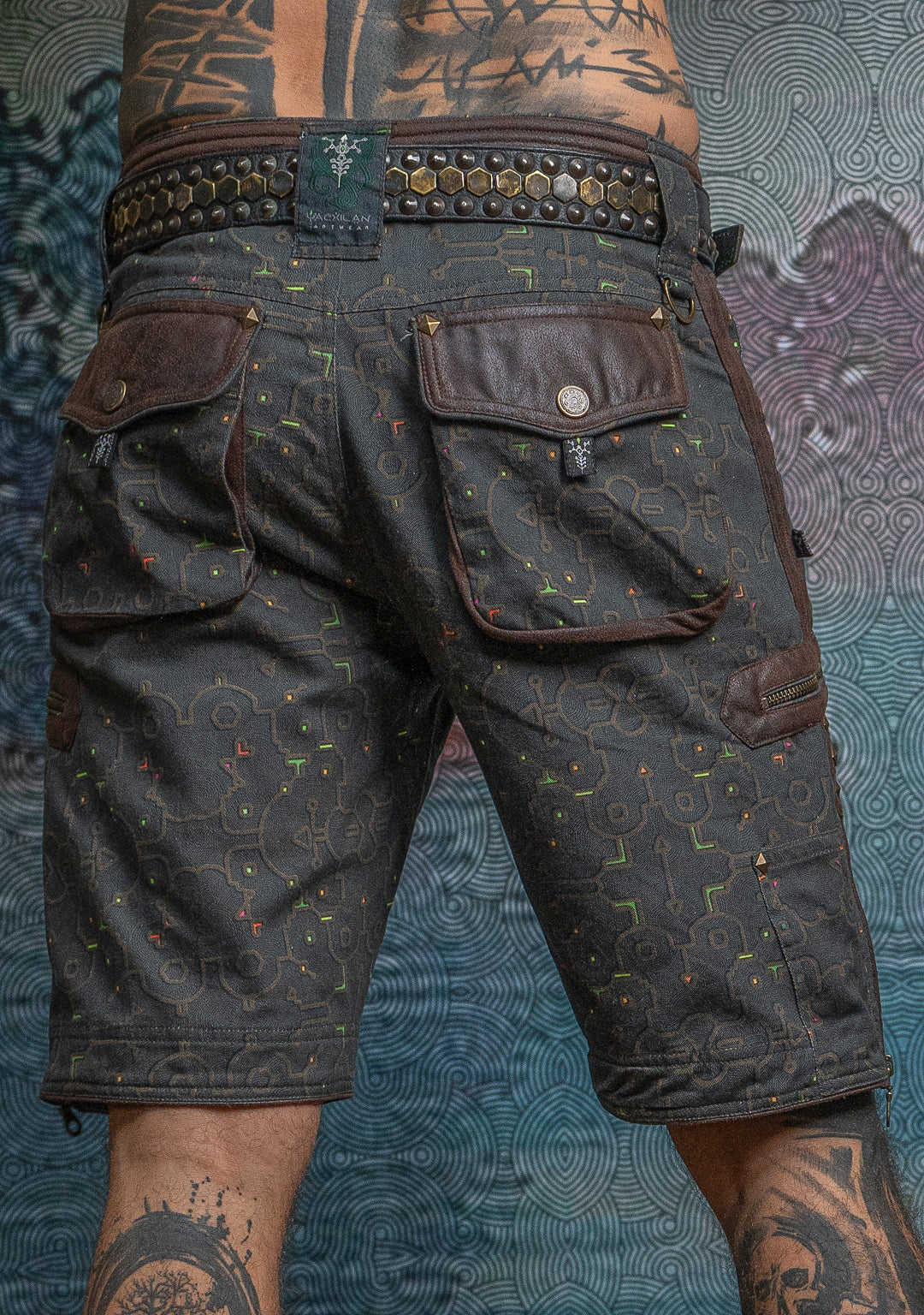 Flying Short Men / Bio Farms Organic Twill / Fake Leather Patches - REBIRTH OF IKARO - Image 5