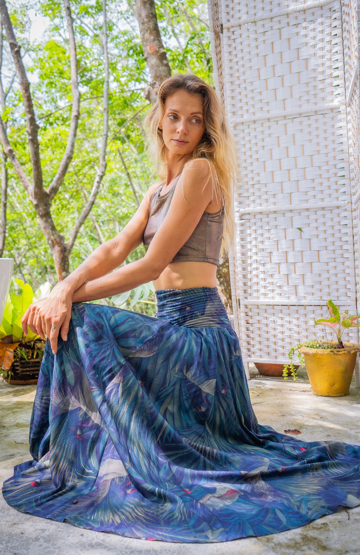 Gipsy Low Waist Long Skirt / Bamboo - TSURU - Image 11