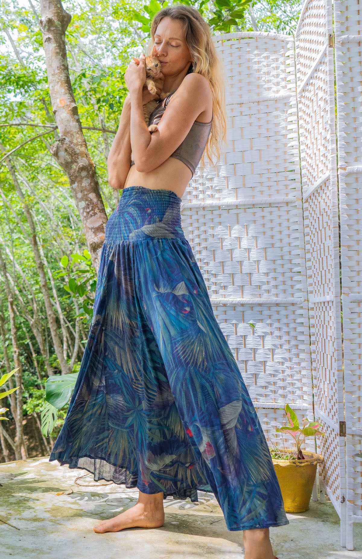 Gipsy Low Waist Long Skirt / Bamboo - TSURU - Image 4