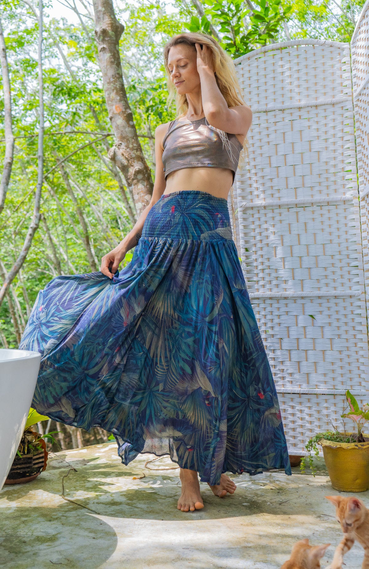 Gipsy Low Waist Long Skirt / Bamboo - TSURU - Image 12