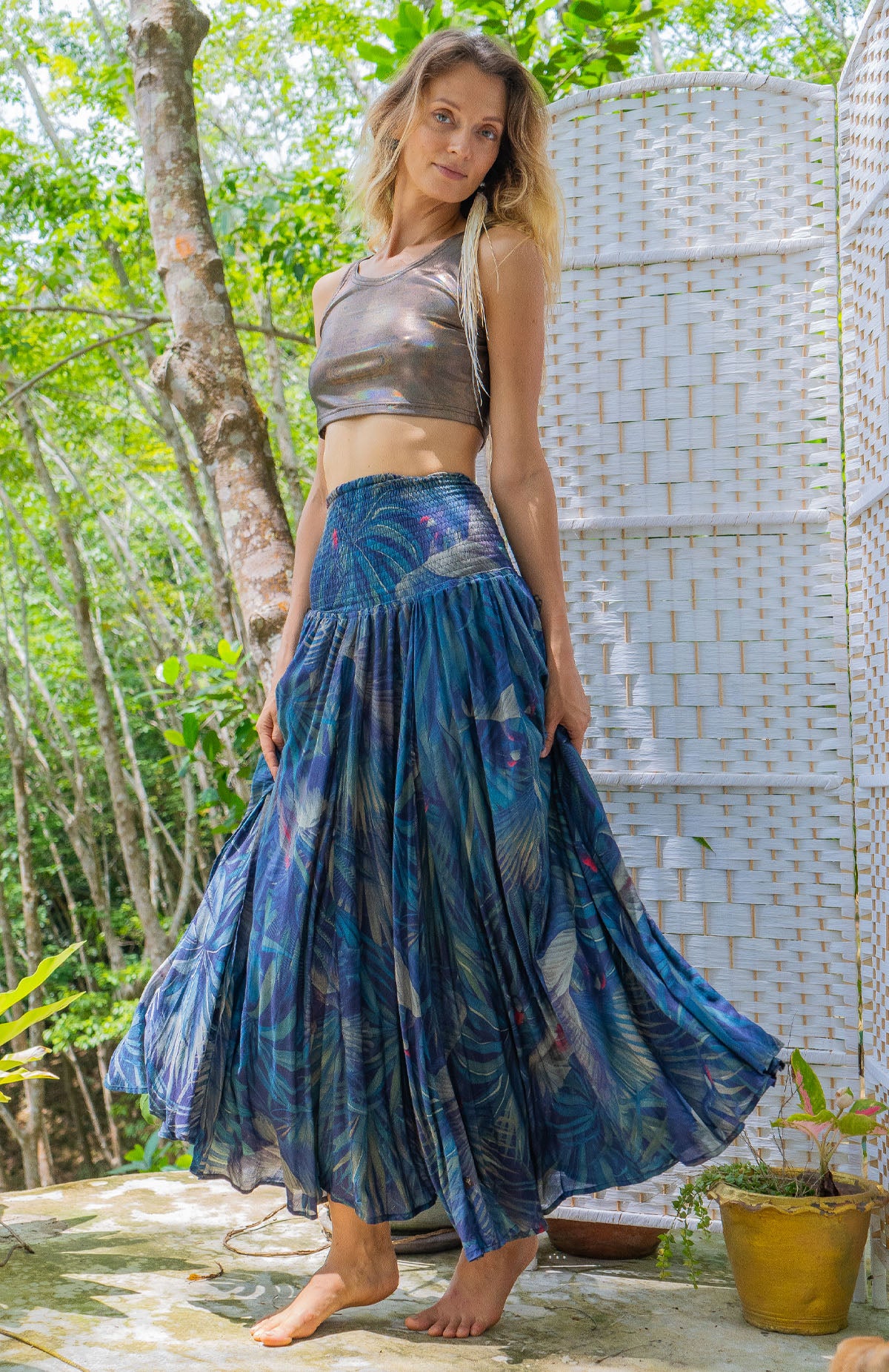 Gipsy Low Waist Long Skirt / Bamboo - TSURU - Image 13