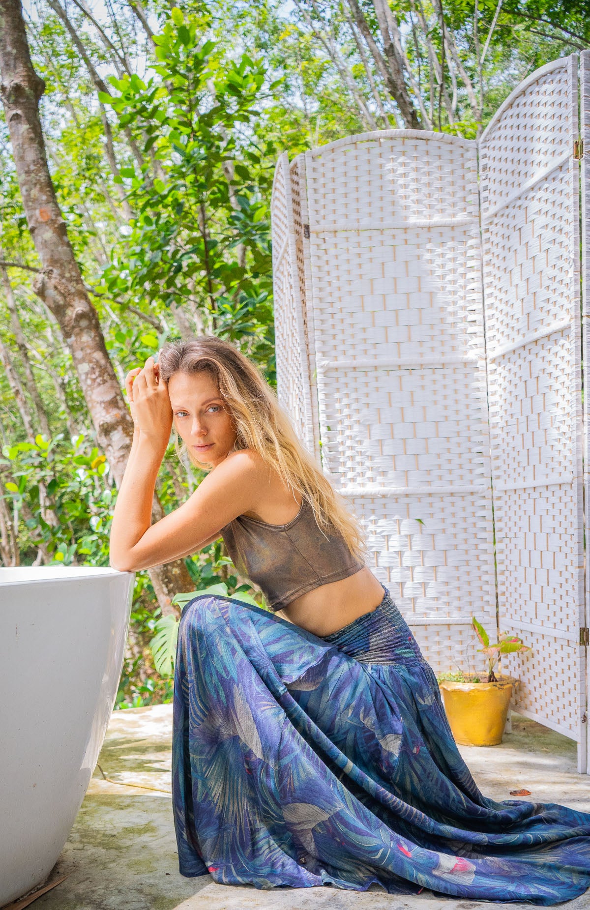 Gipsy Low Waist Long Skirt / Bamboo - TSURU - Image 7