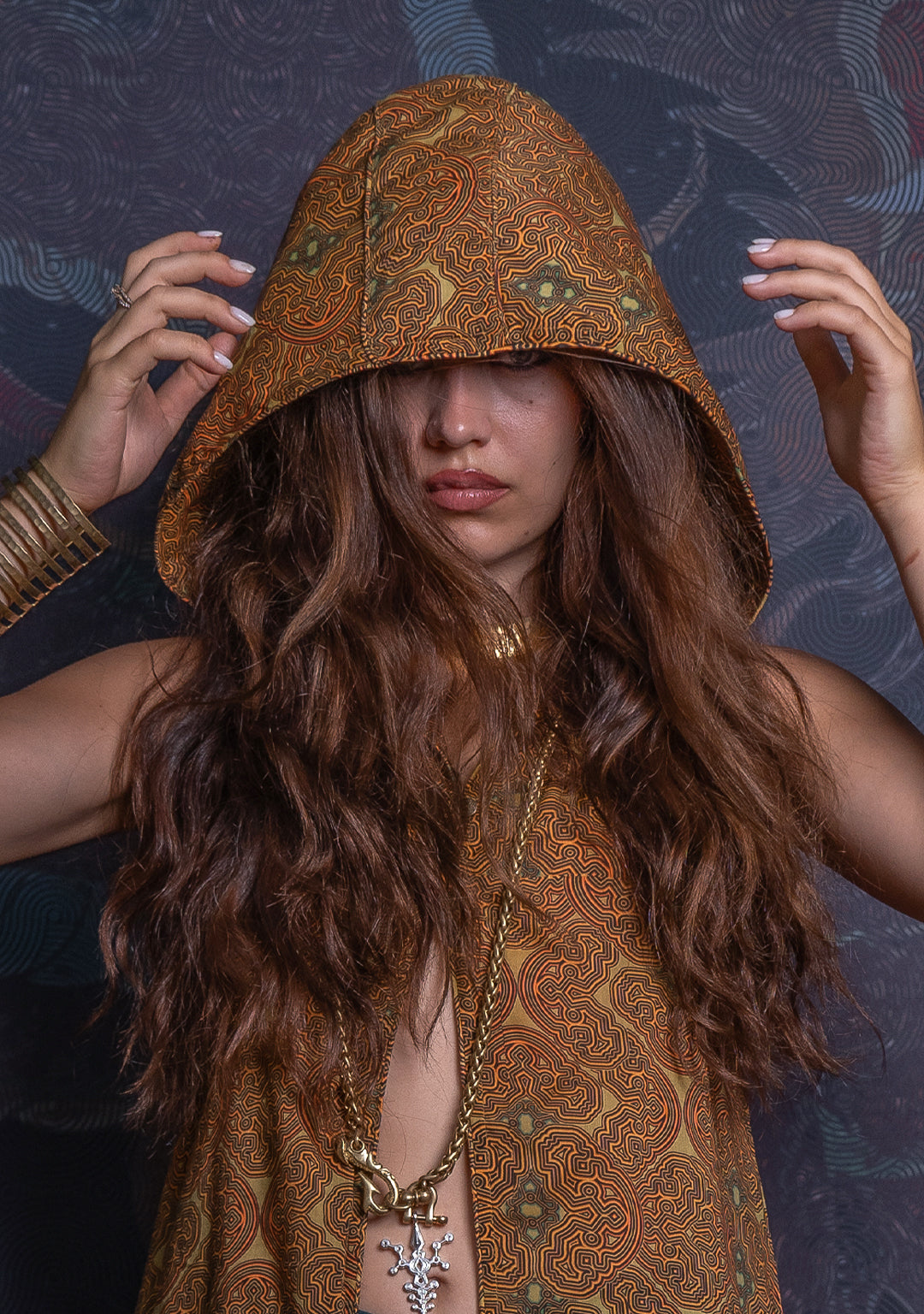 Hooded Long Dress / Bamboo - Mustard SHIBIZAX - Image 5