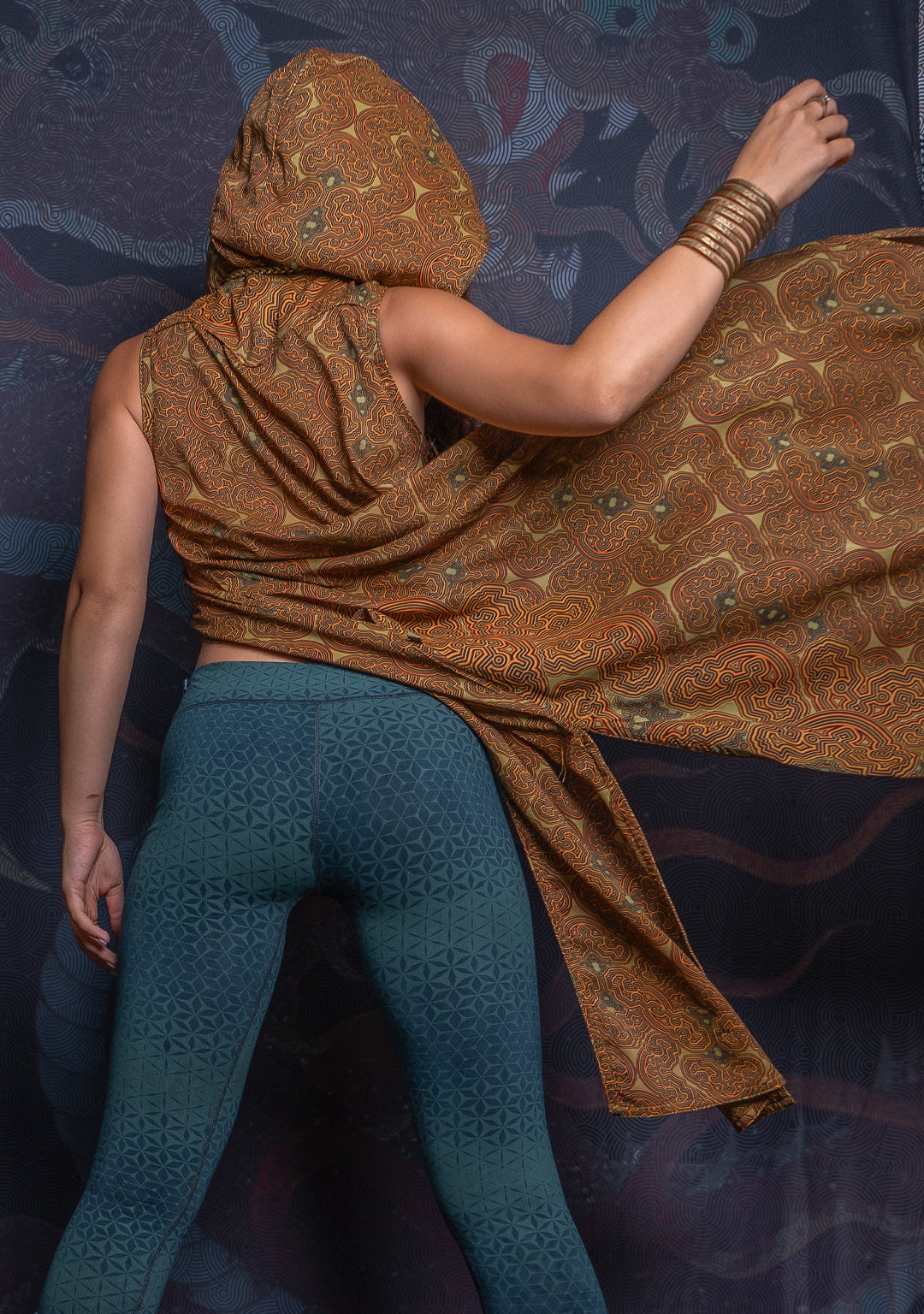 Hooded Long Dress / Bamboo - Mustard SHIBIZAX - Image 3