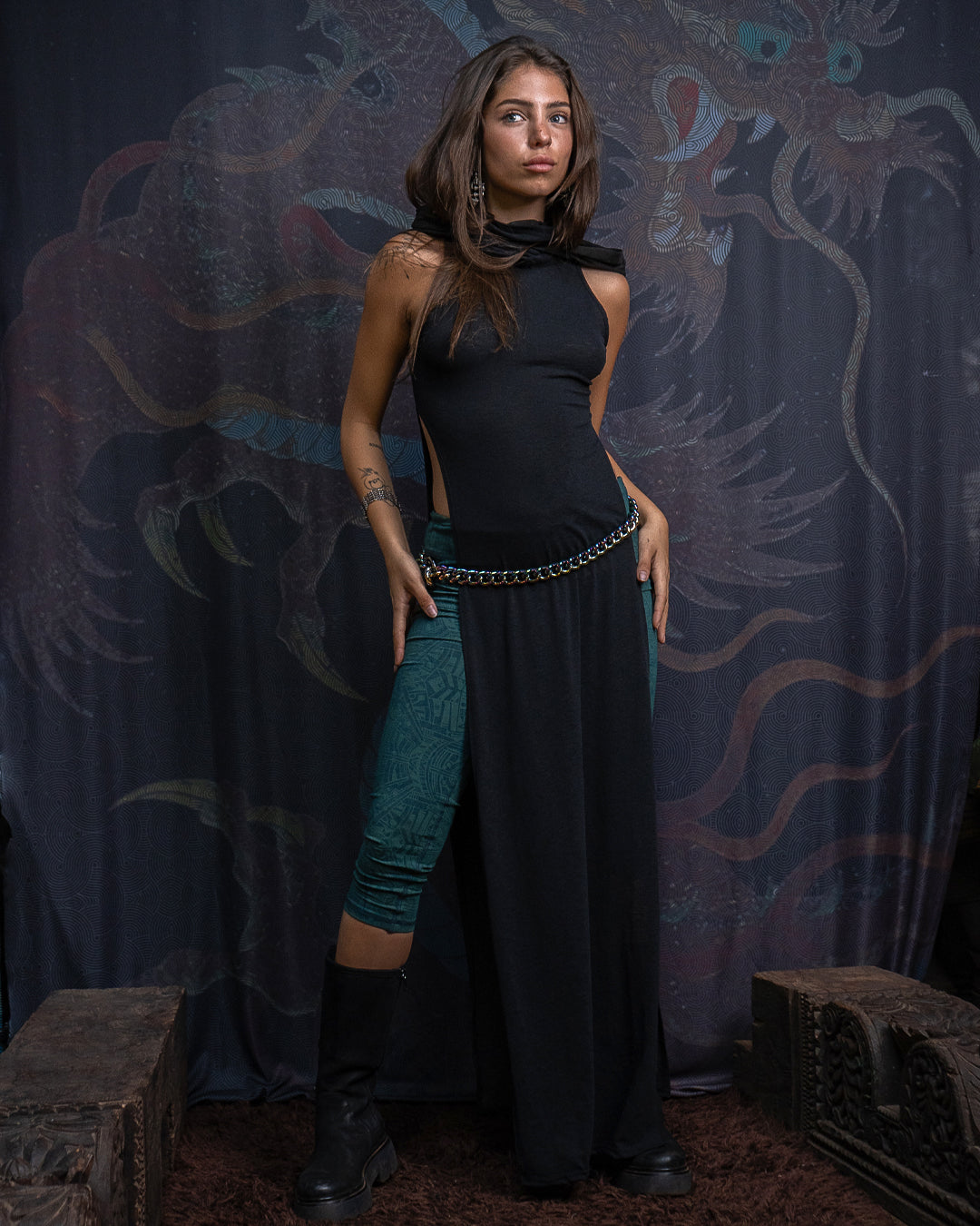 Long Dress /Knits - BLACK BURNER - Image 8