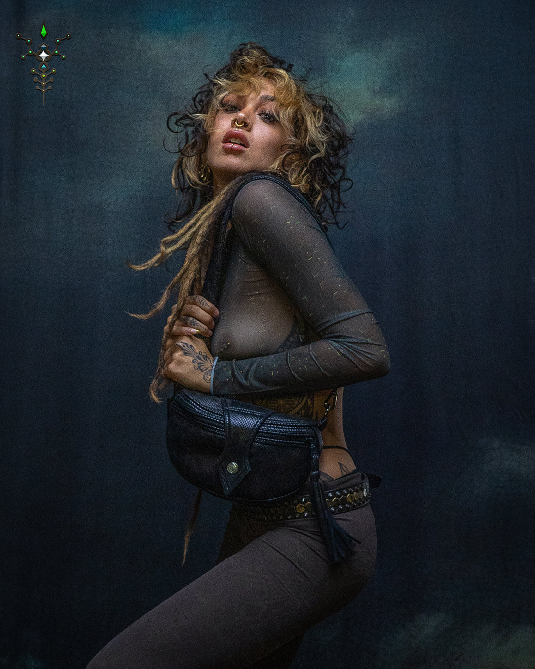 Woman Crop Top Longsleeve / Soft Mesh - REBIRTH OF IKARO - Image 3