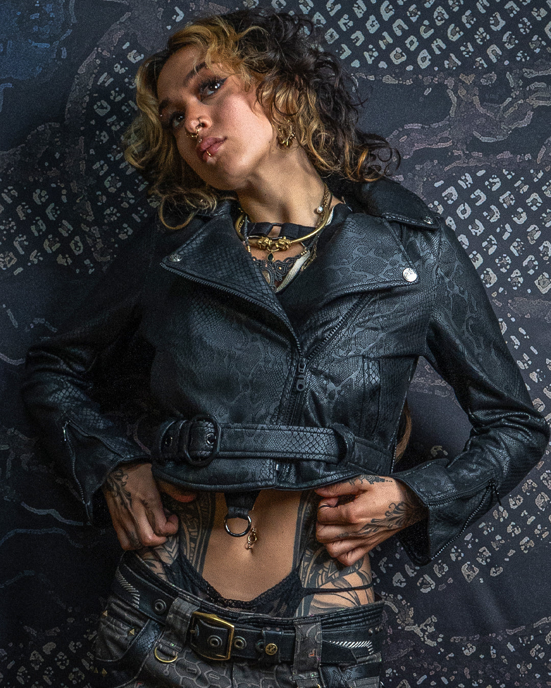 Mini Perfecto Jacket Woman / Fake Leather - Black BOA - Image 8