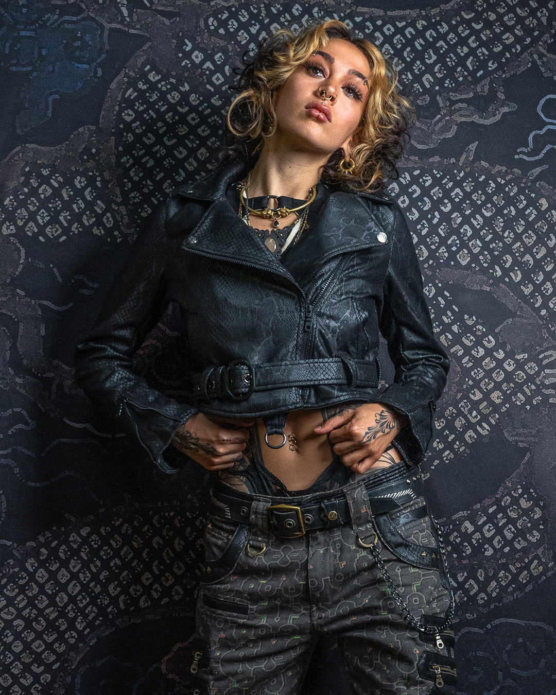 Mini Perfecto Jacket Woman / Fake Leather - Black BOA - Image 10