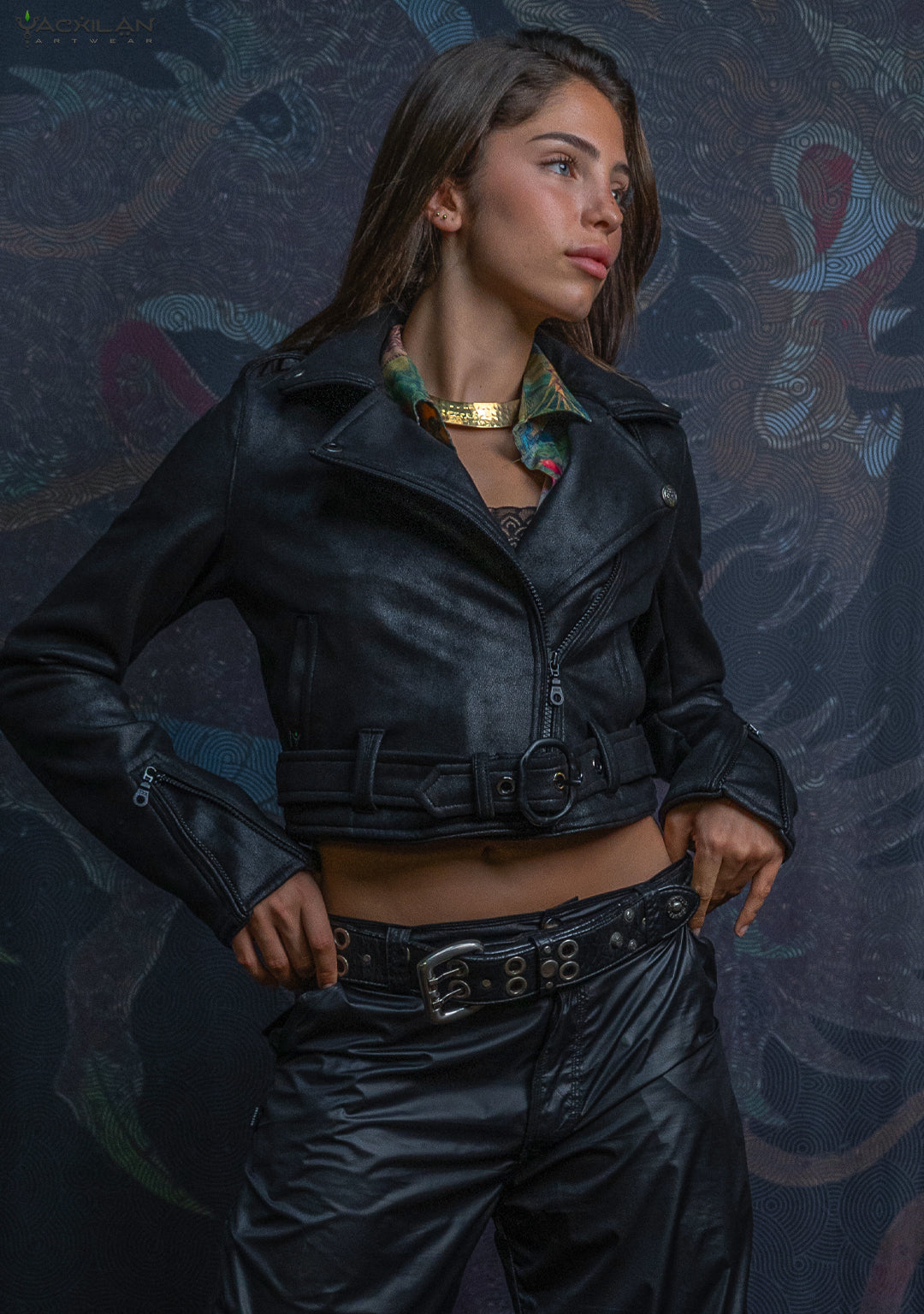 Mini Perfecto Jacket Woman / Fake Leather - BLAK RIDER - Image 15