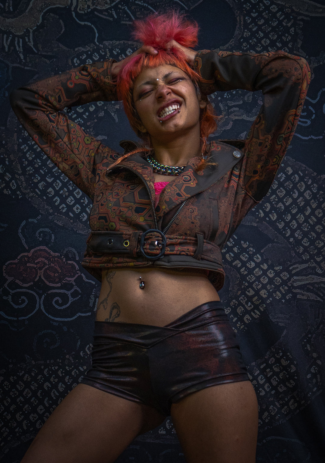 Mini Perfecto Jacket Woman / Neoprene Latte - DEMETRIO - Image 3