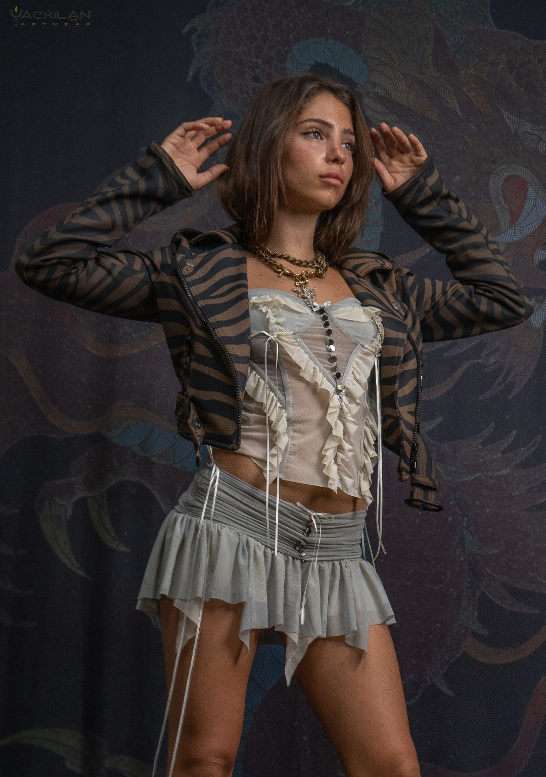 Mini Perfecto Jacket Woman / Neoprene Latte - TIGRIS - Image 17