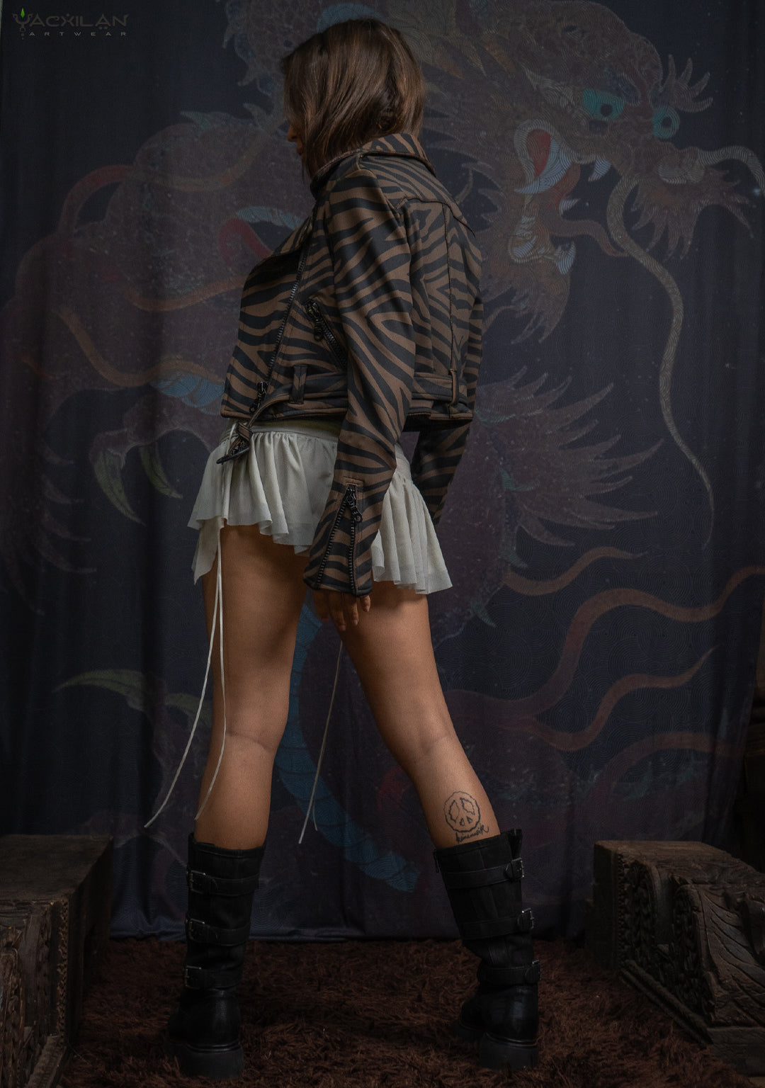 Mini Perfecto Jacket Woman / Neoprene Latte - TIGRIS - Image 7