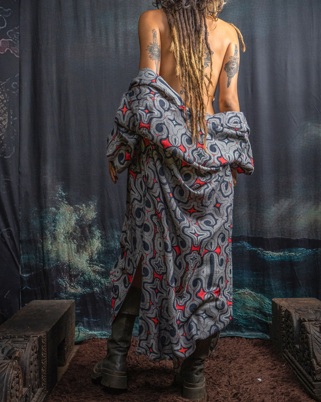 Open Kimono / Chinese Silk Unique Pieces - Raw MU TRIBE - Image 6