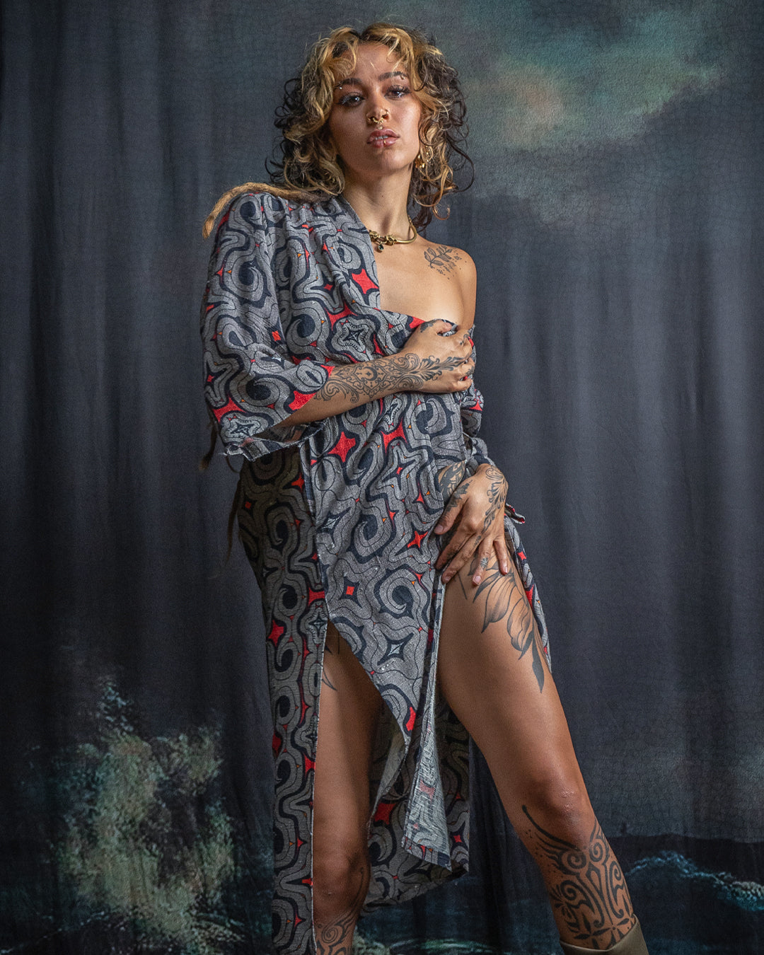 Open Kimono / Chinese Silk Unique Pieces  - Raw MU TRIBE