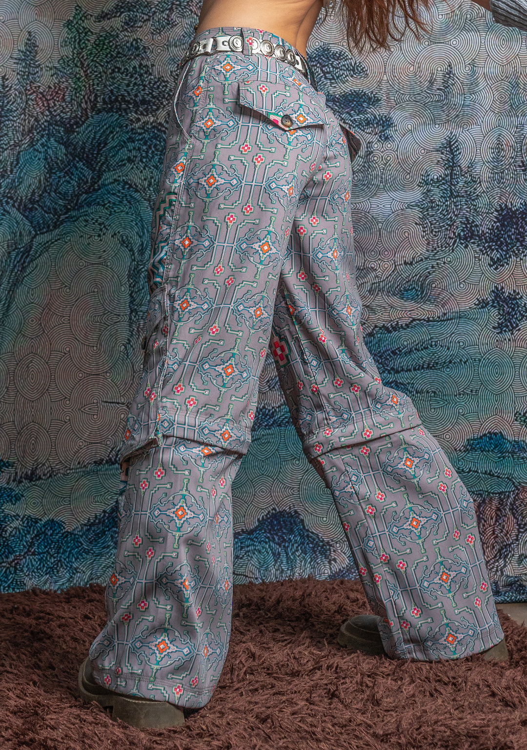 Long Pants Baggy Pockets Woman / Sky Velvet - HUIRRARIKA - Image 7