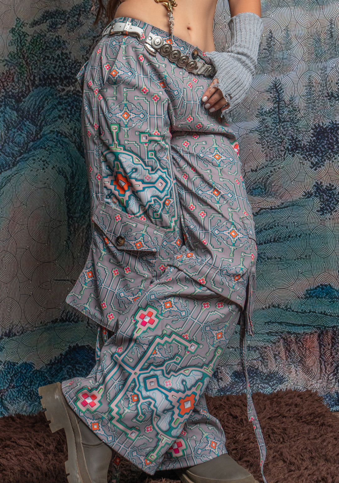 Long Pants Baggy Pockets Woman / Sky Velvet - HUIRRARIKA - Image 8