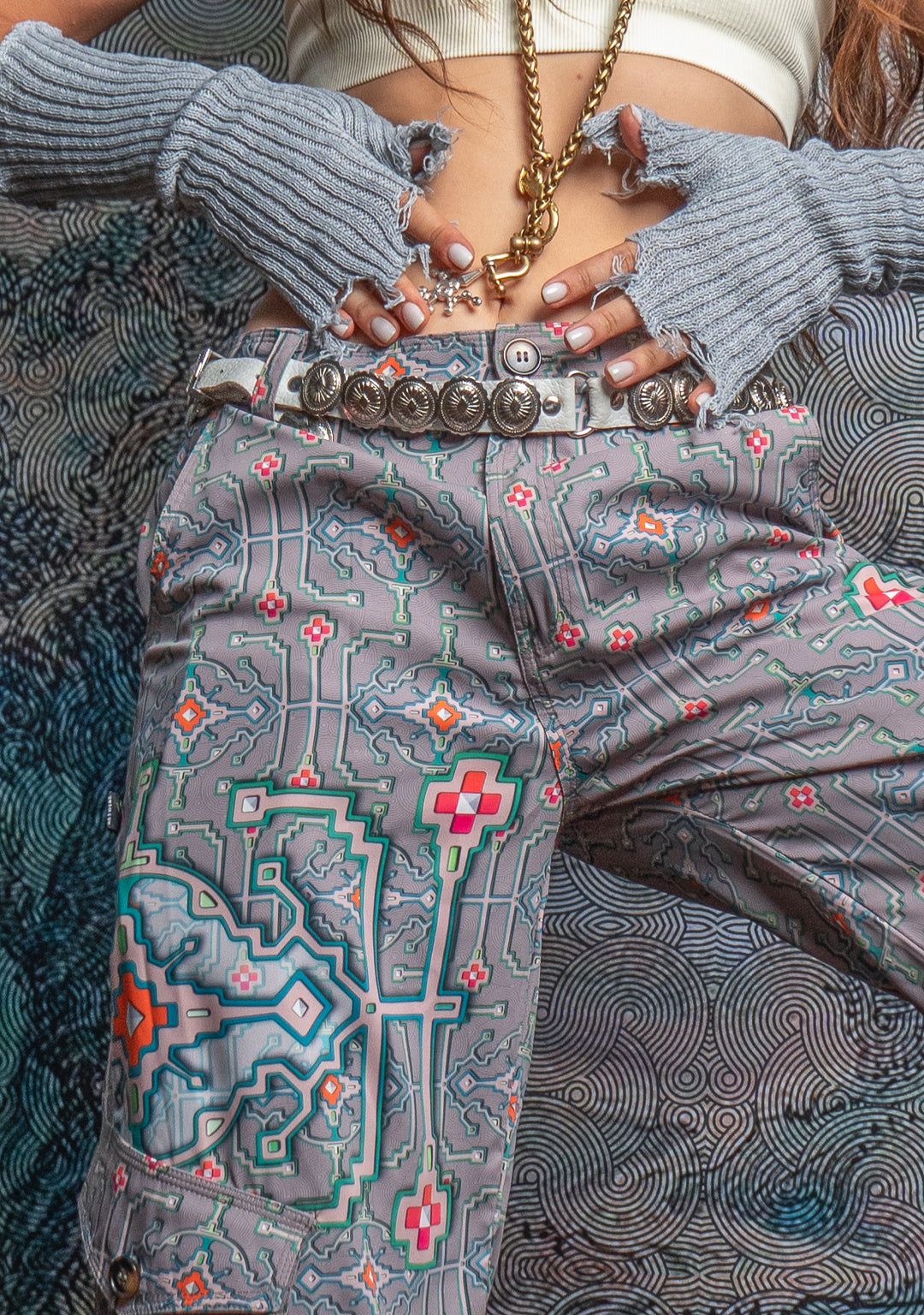 Long Pants Baggy Pockets Woman / Sky Velvet - HUIRRARIKA - Image 10