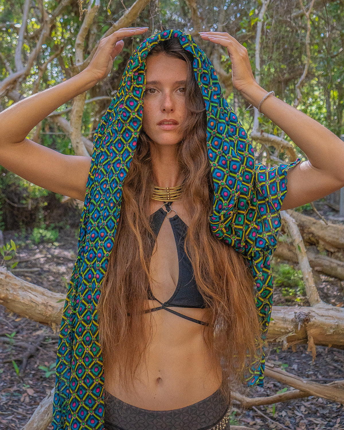 Scarf / Pareo Bamboo - STRAWBERRY FIELDS - Image 8