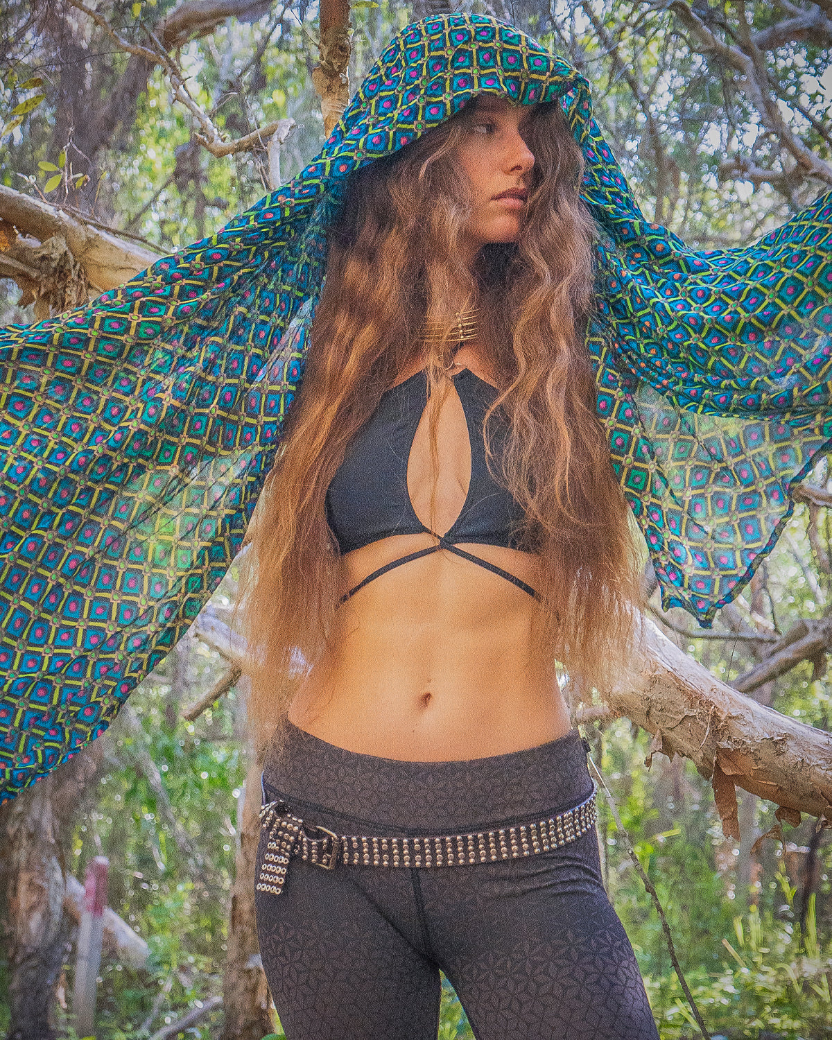 Scarf / Pareo Bamboo - STRAWBERRY FIELDS - Image 4