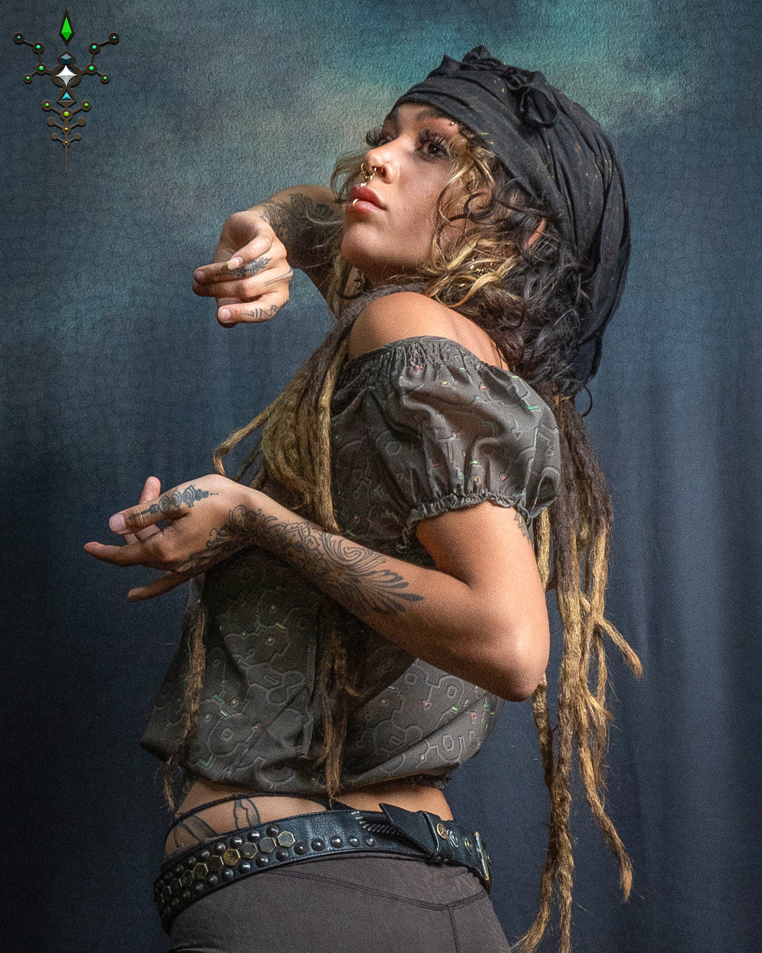 Woman Wideneck Top PIRATESSE / Voile - REBIRTH OF IKARO Earth - Image 4