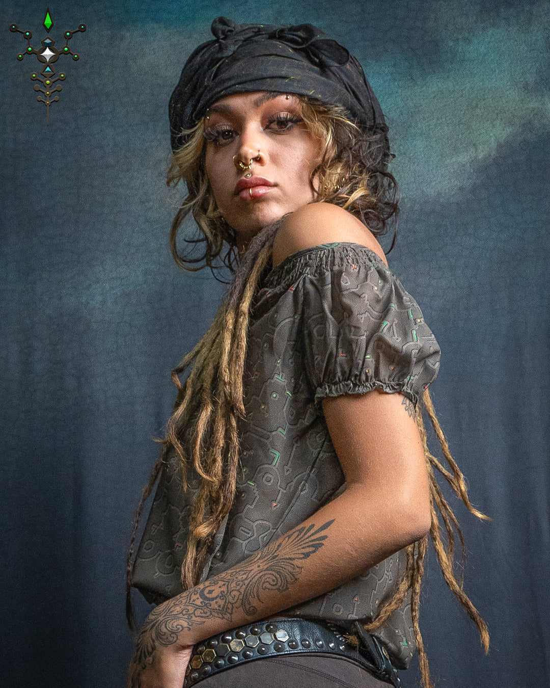 Woman Wideneck Top PIRATESSE / Voile - REBIRTH OF IKARO Earth - Image 7