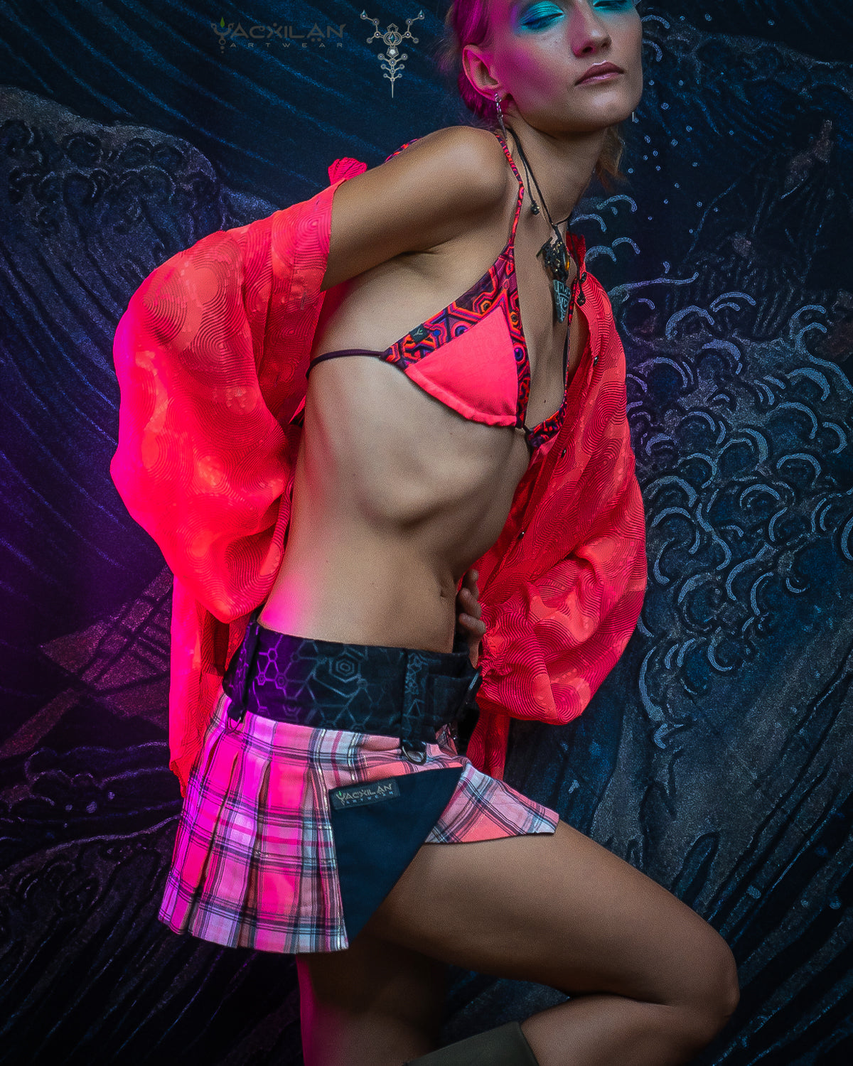 Shirt Woman Longsleeve Frufru / Japanese Uragiri - Jaquard PINK ORG - Image 13