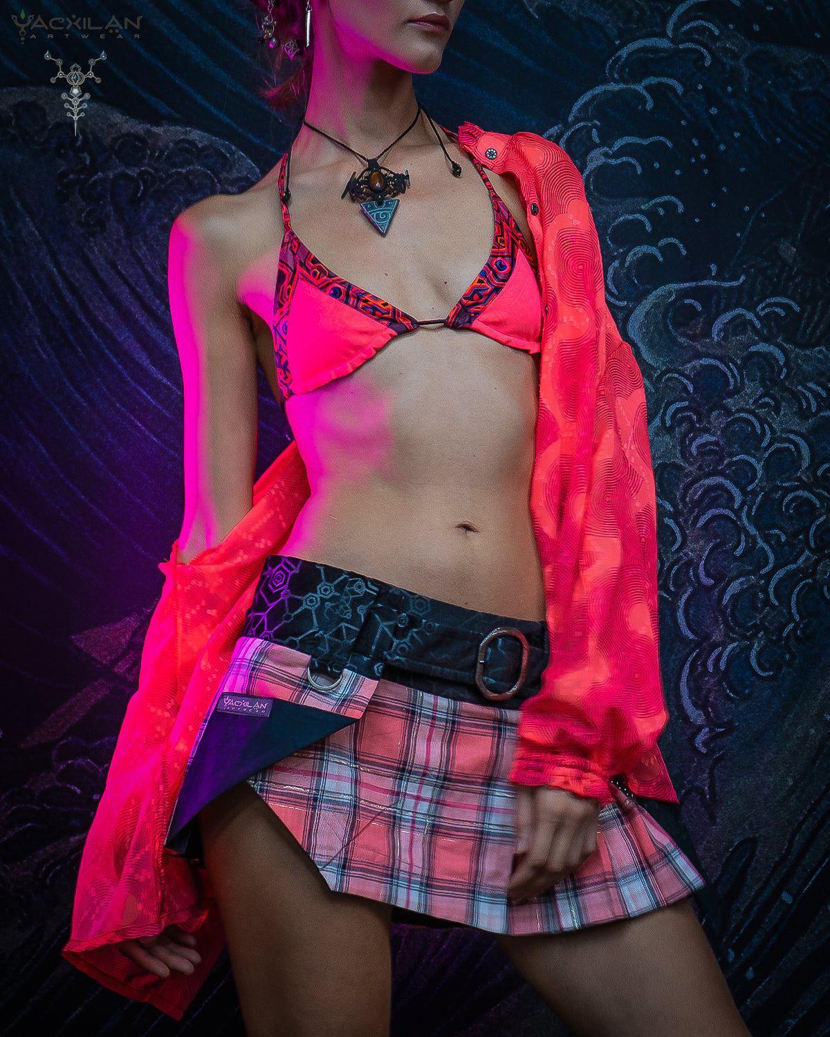 Shirt Woman Longsleeve Frufru / Japanese Uragiri - Jaquard PINK ORG - Image 14