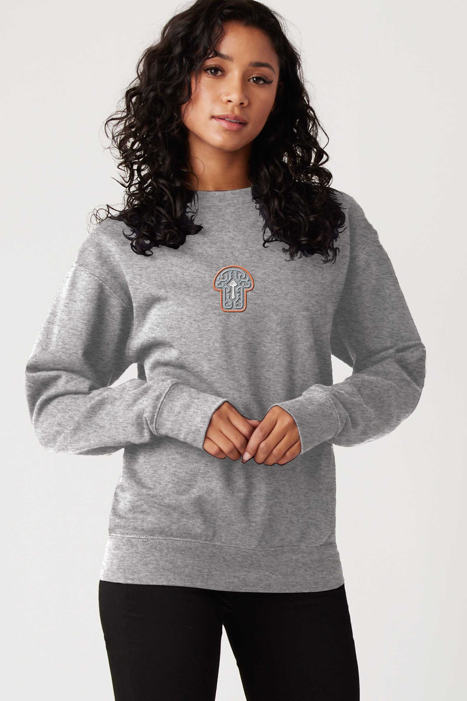 Psychedelic Shroom - Embroidery Unisex Sweatshirt - Image 20