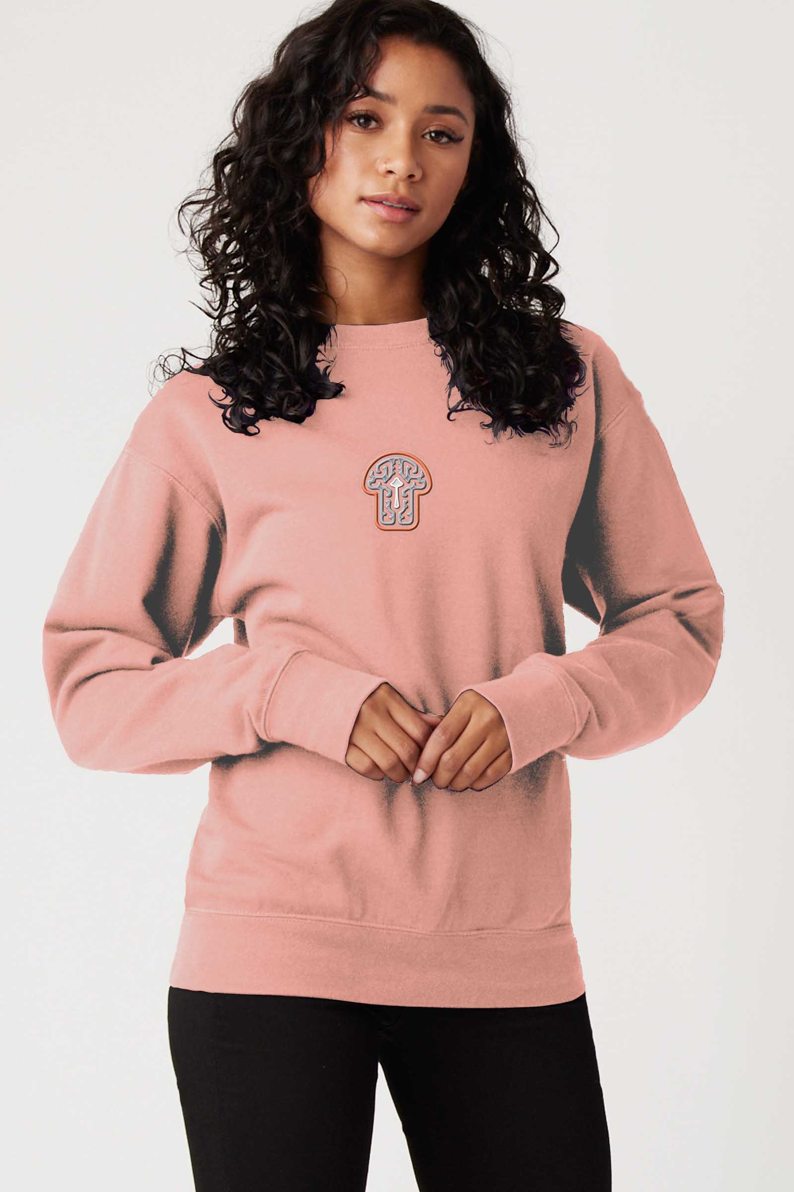 Psychedelic Shroom - Embroidery Unisex Sweatshirt - Image 17