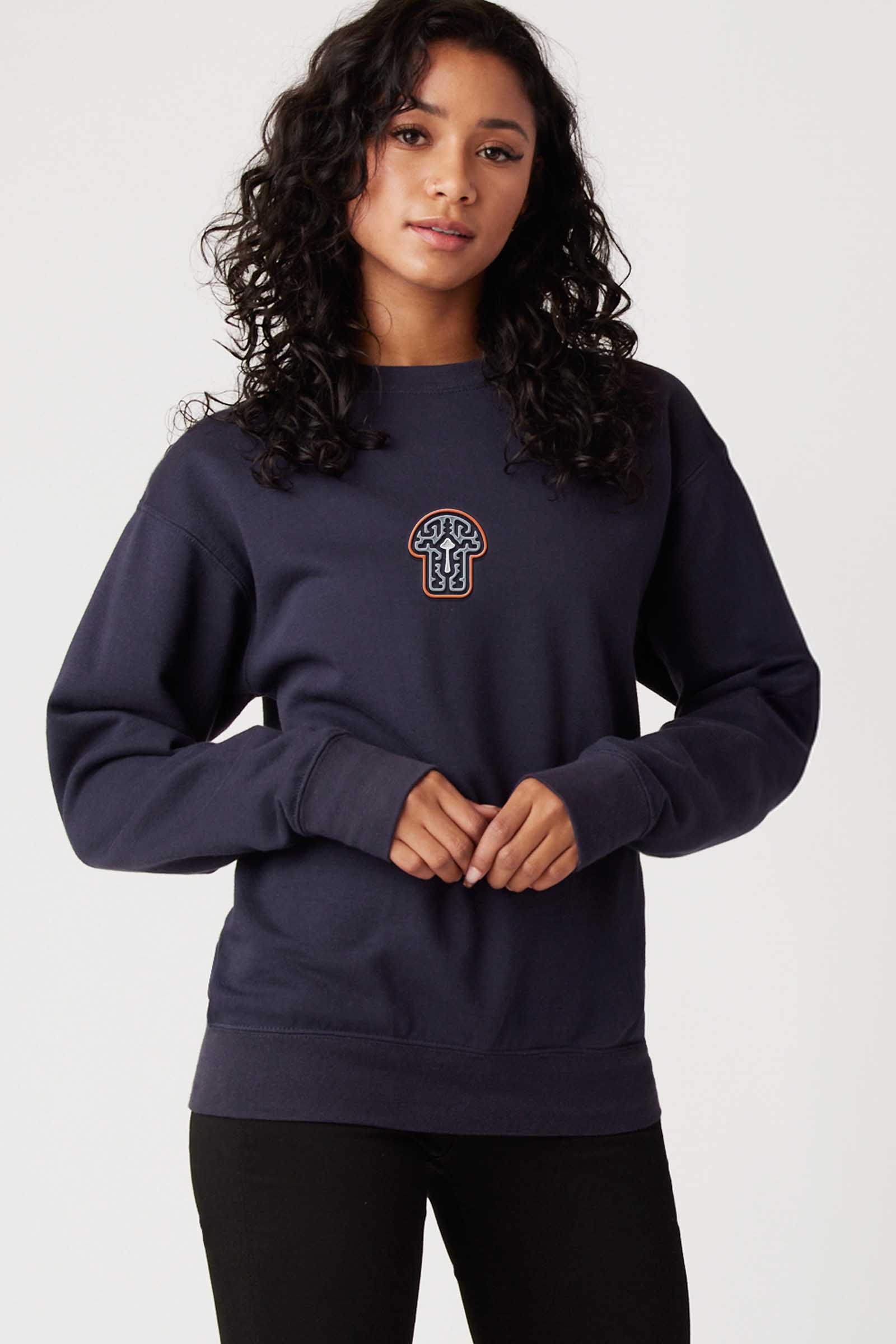 Psychedelic Shroom - Embroidery Unisex Sweatshirt - Image 5