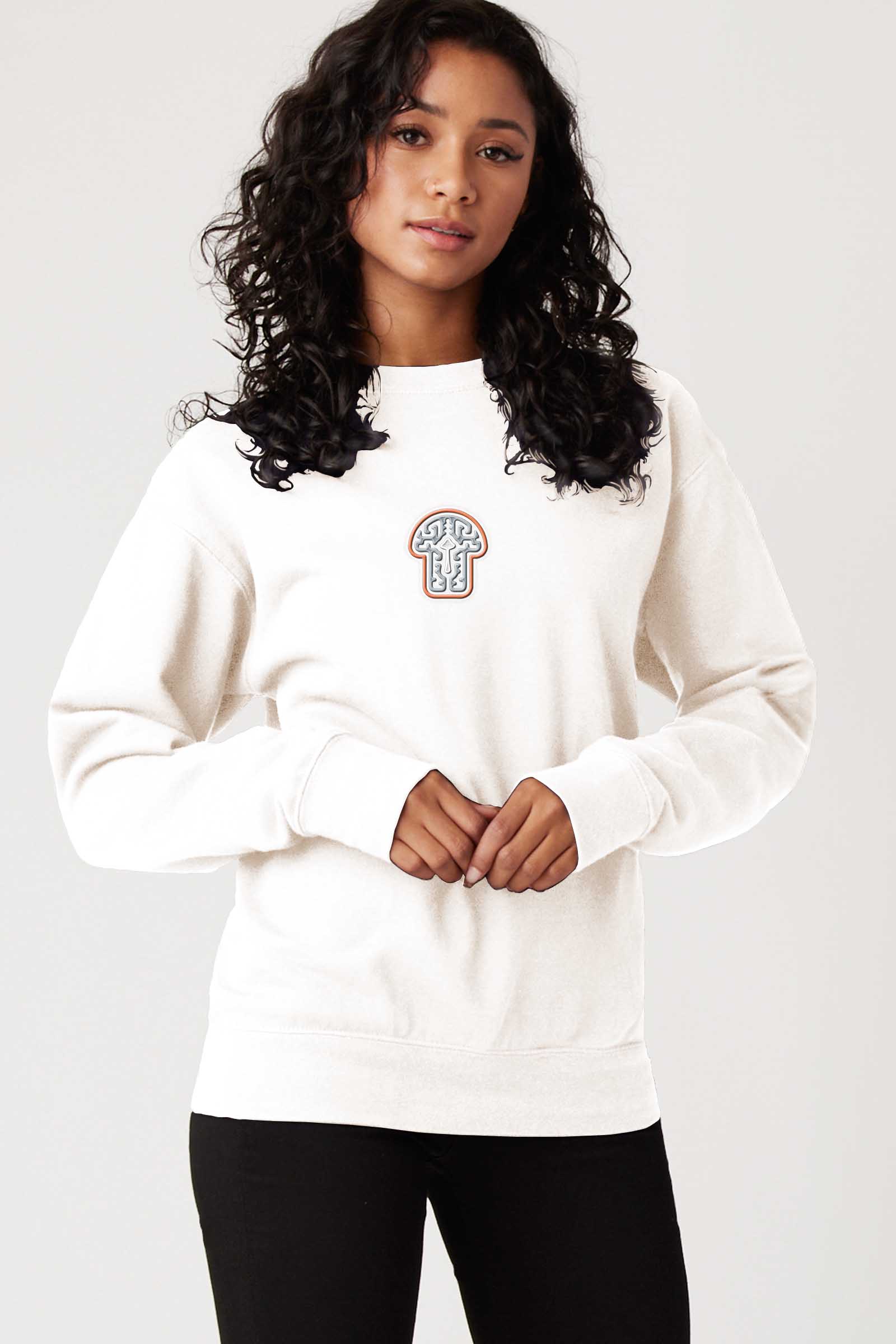 Psychedelic Shroom - Embroidery Unisex Sweatshirt - Image 23