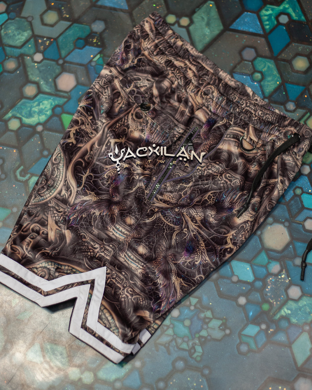 Alternative view of Boxing Short White Mountains Men / Velvet Fawn - KETZALCOATL