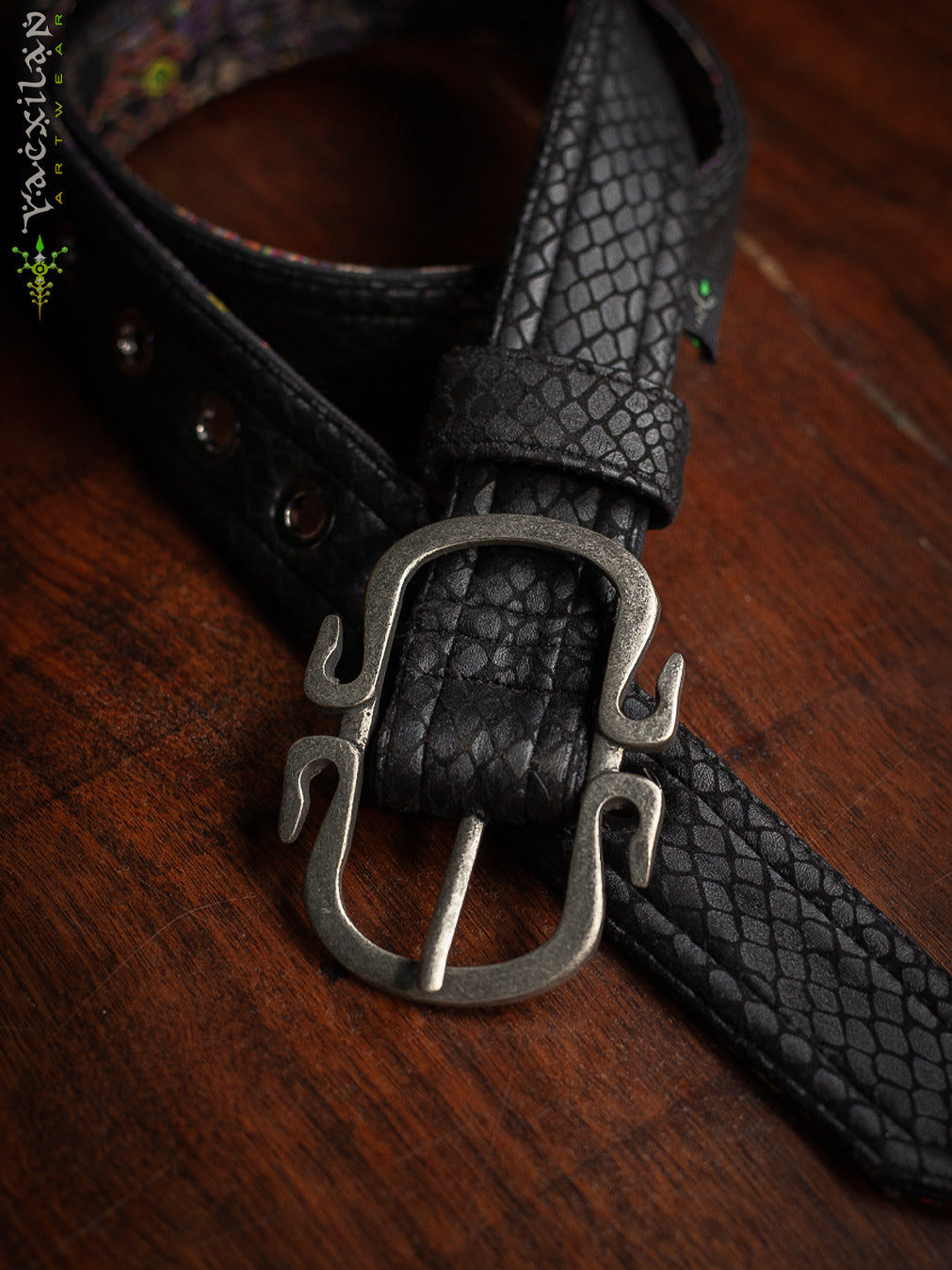 Alternative view of Belt / Fake Leather / - BLAK PYTHON Hook Buckle