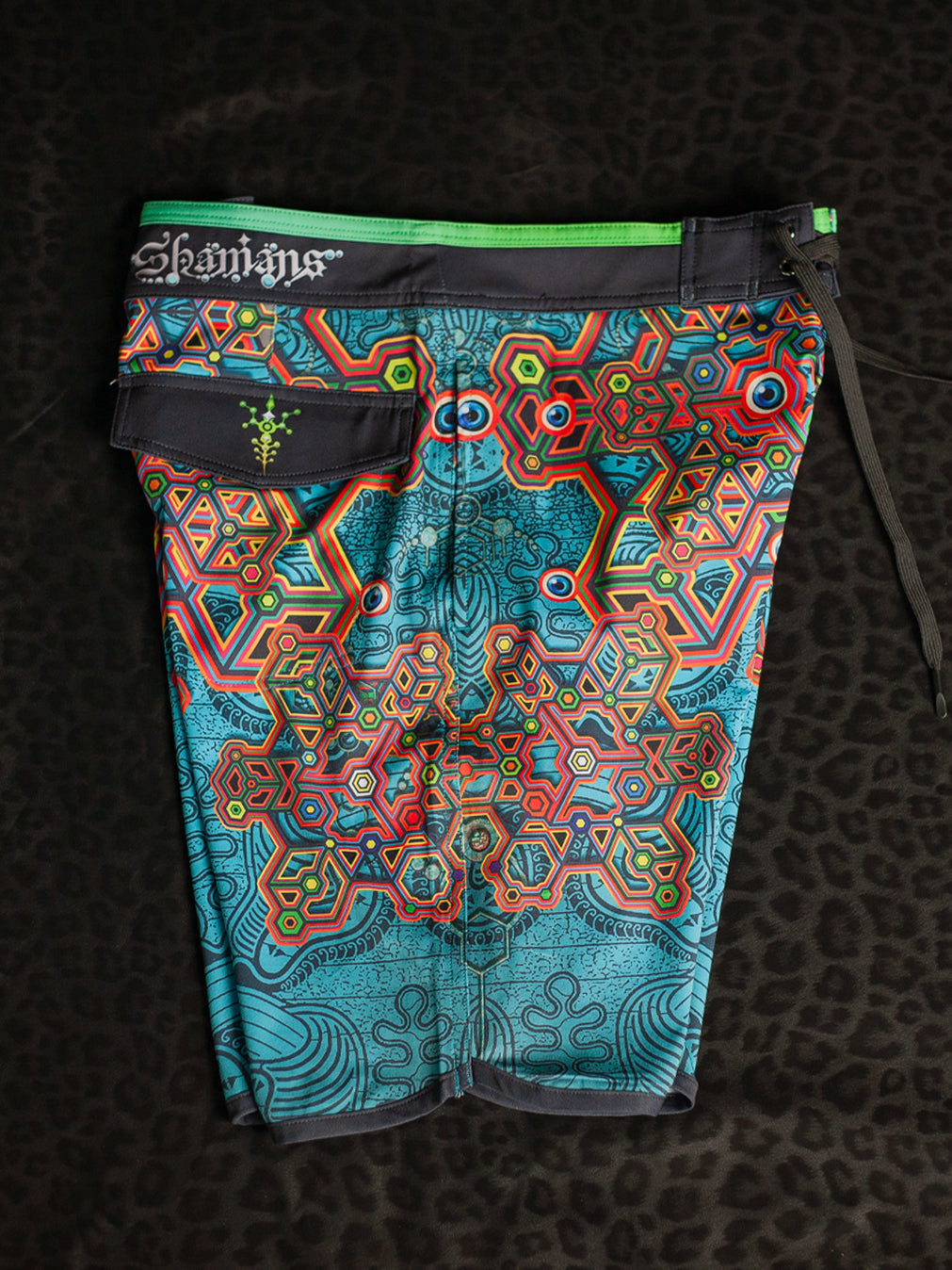 Boardshort Men Green Line / Fast Dry - ATLANTIS - Image 3