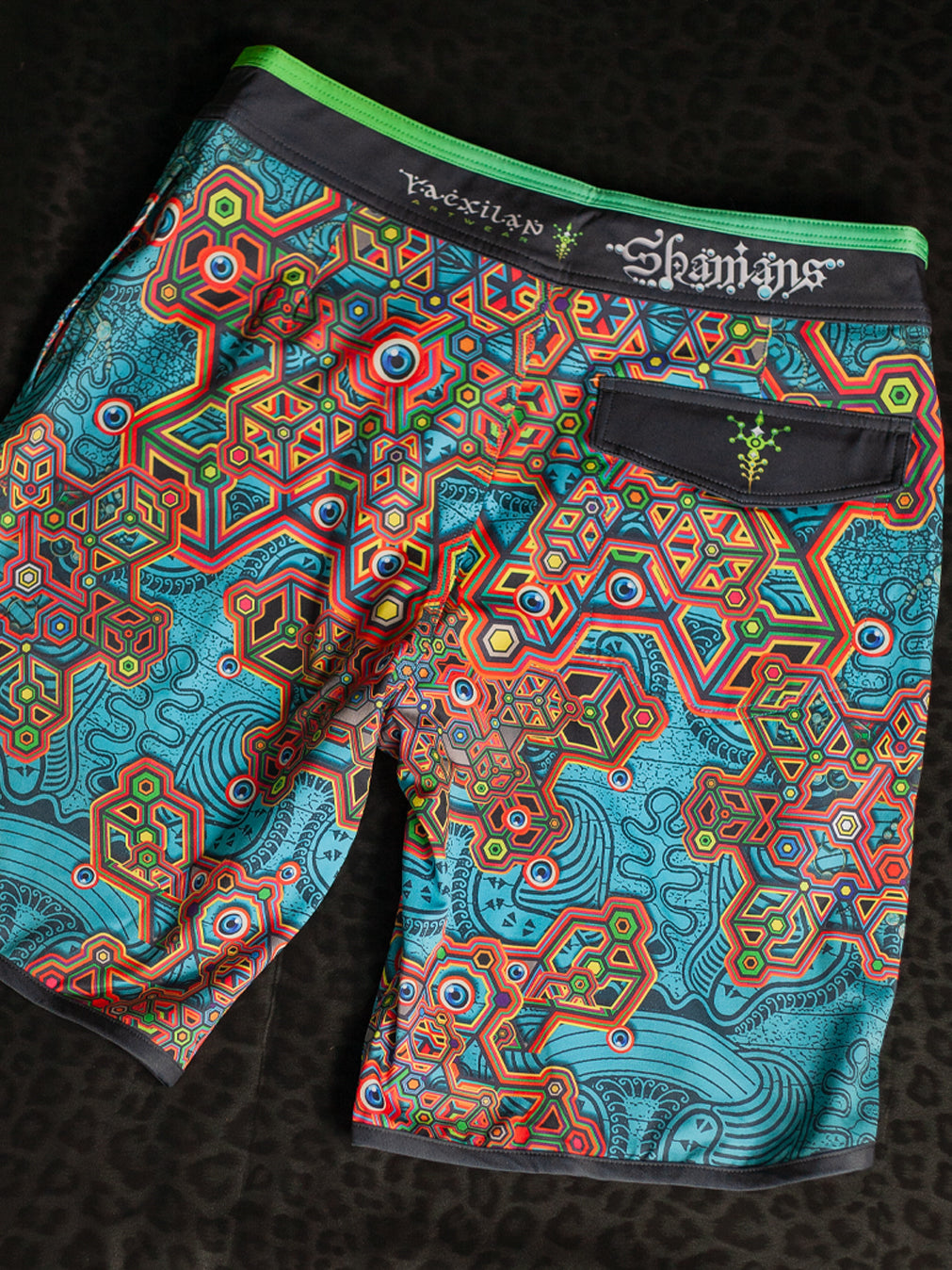 Boardshort Men Green Line / Fast Dry - ATLANTIS - Image 5