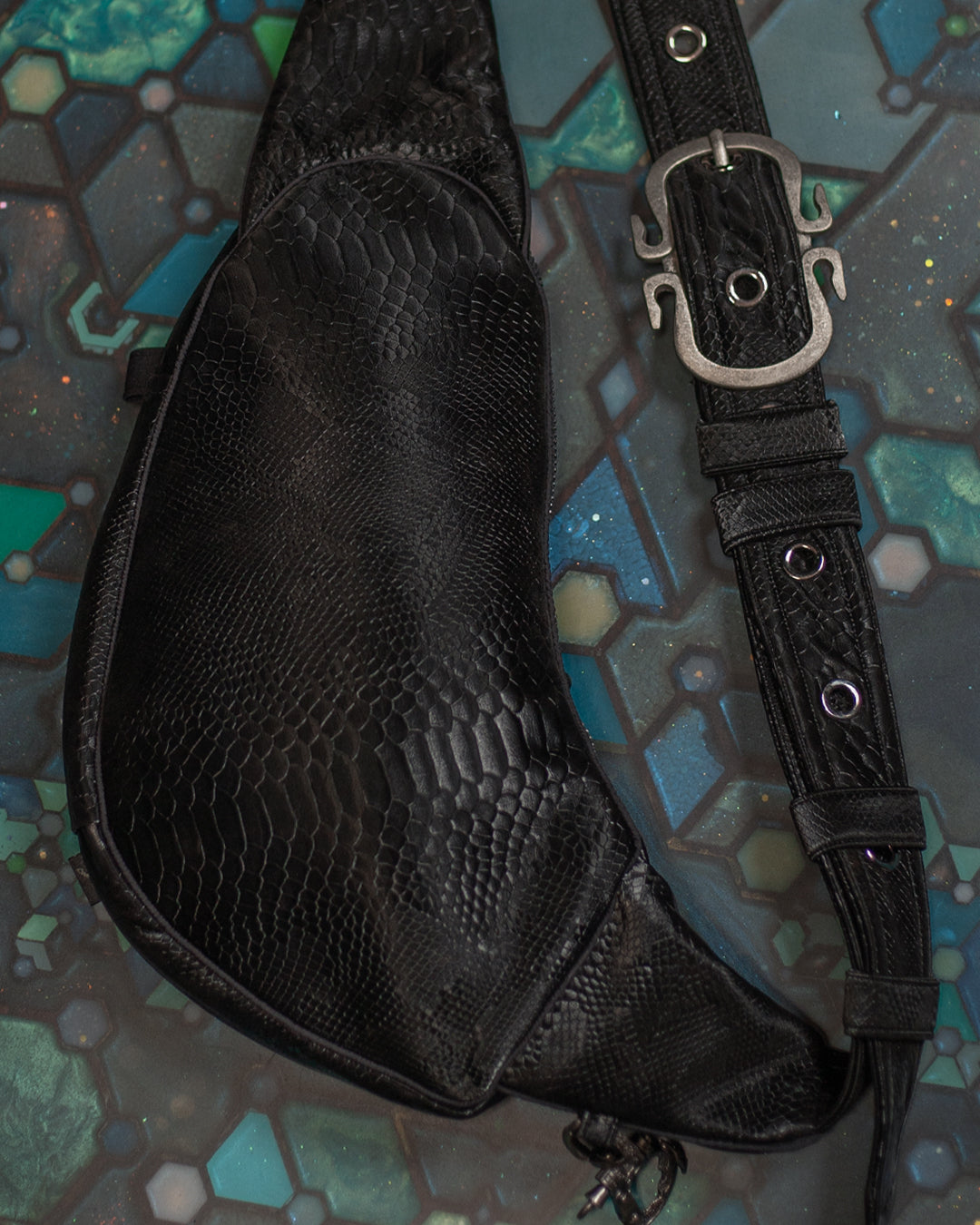 Botta Bag / Fake Leather Hook Buckle - BLAK KOBRA - Image 8