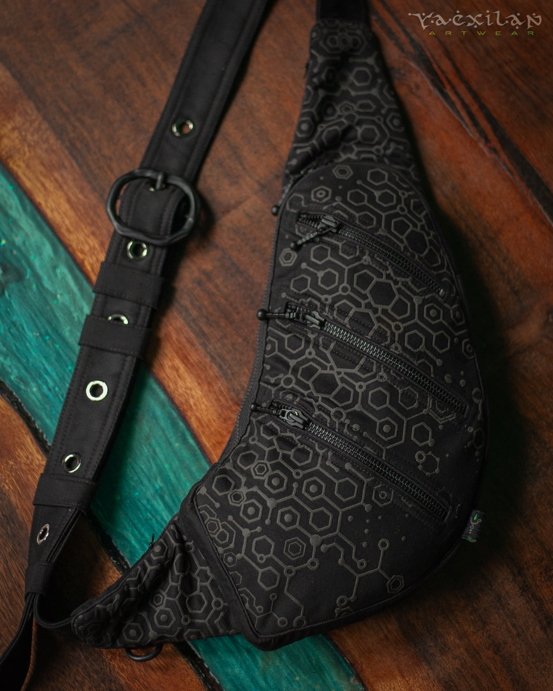 Botta Bag / Cotton Printed Buckle - Black KAMBOZII