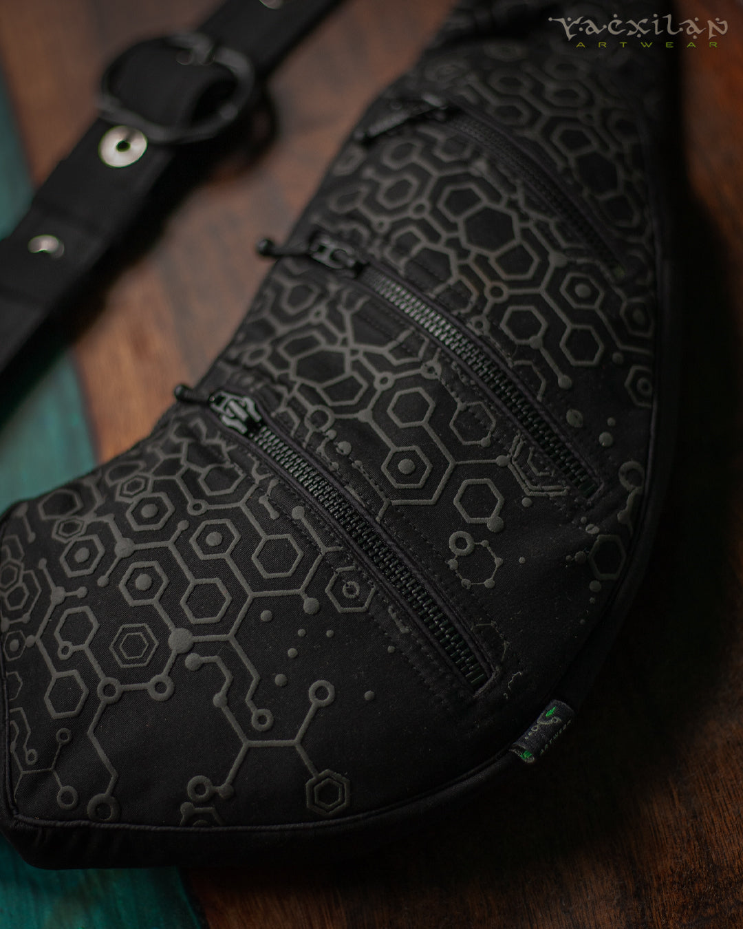 Alternative view of Botta Bag / Cotton Printed Buckle - Black KAMBOZII