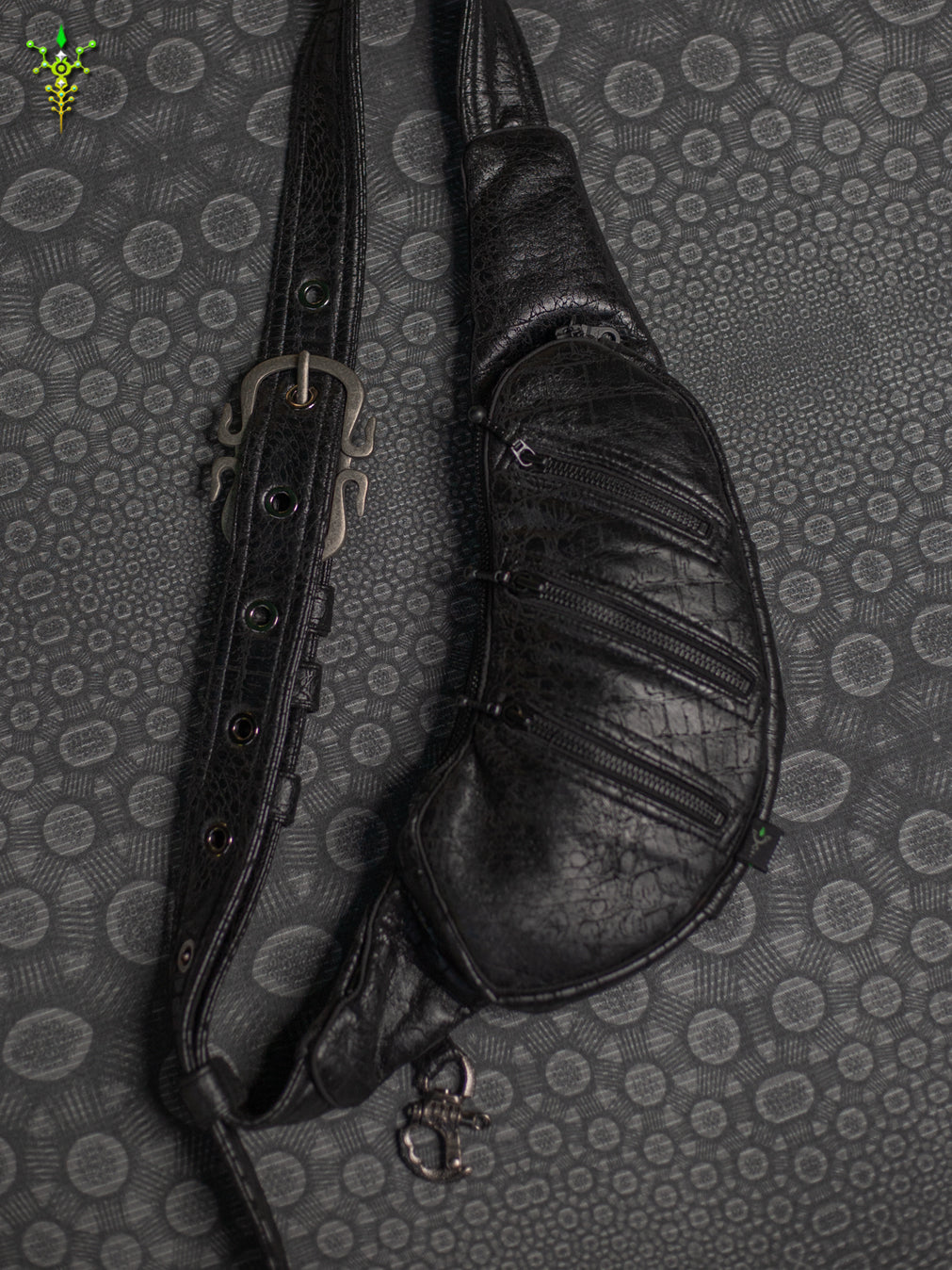 Botta Bag Mini / Fake Leather Hook Buckle - BLAK CROCODILE